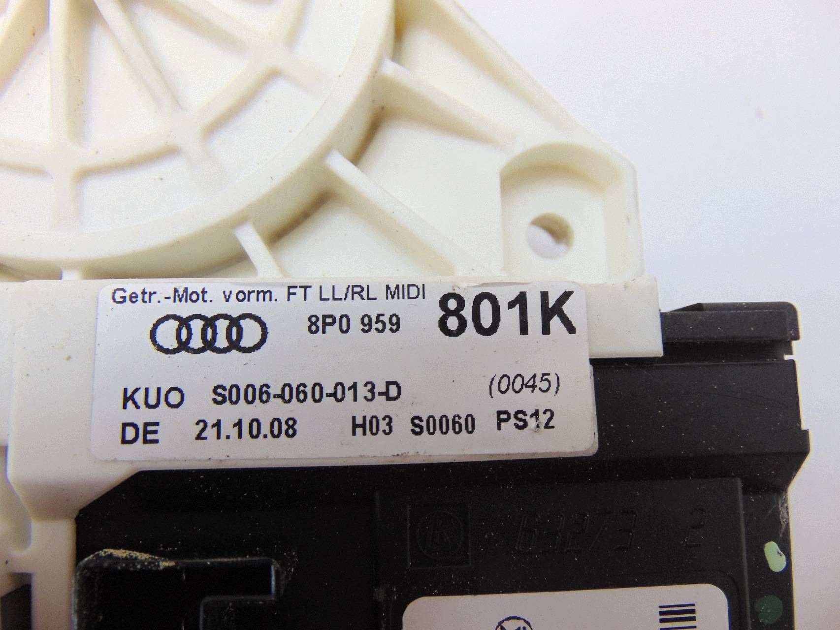 Motor de Vidro Esquerdo Dianteiro Audi A3 8P 08- 8P0959801K image 4
