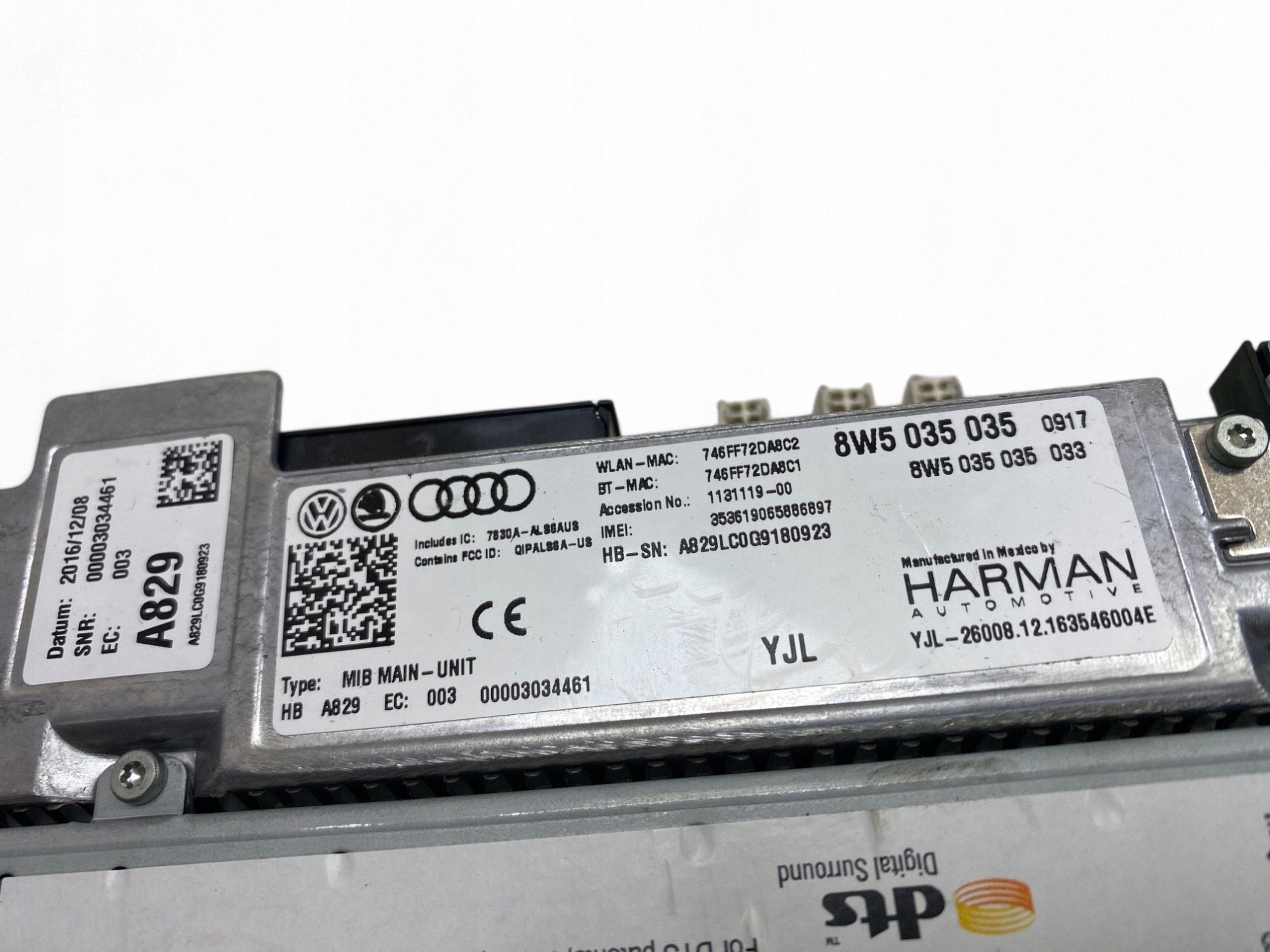 Audi Q5 SQ5 2017 Unidade MMI 8W5035035 image 9