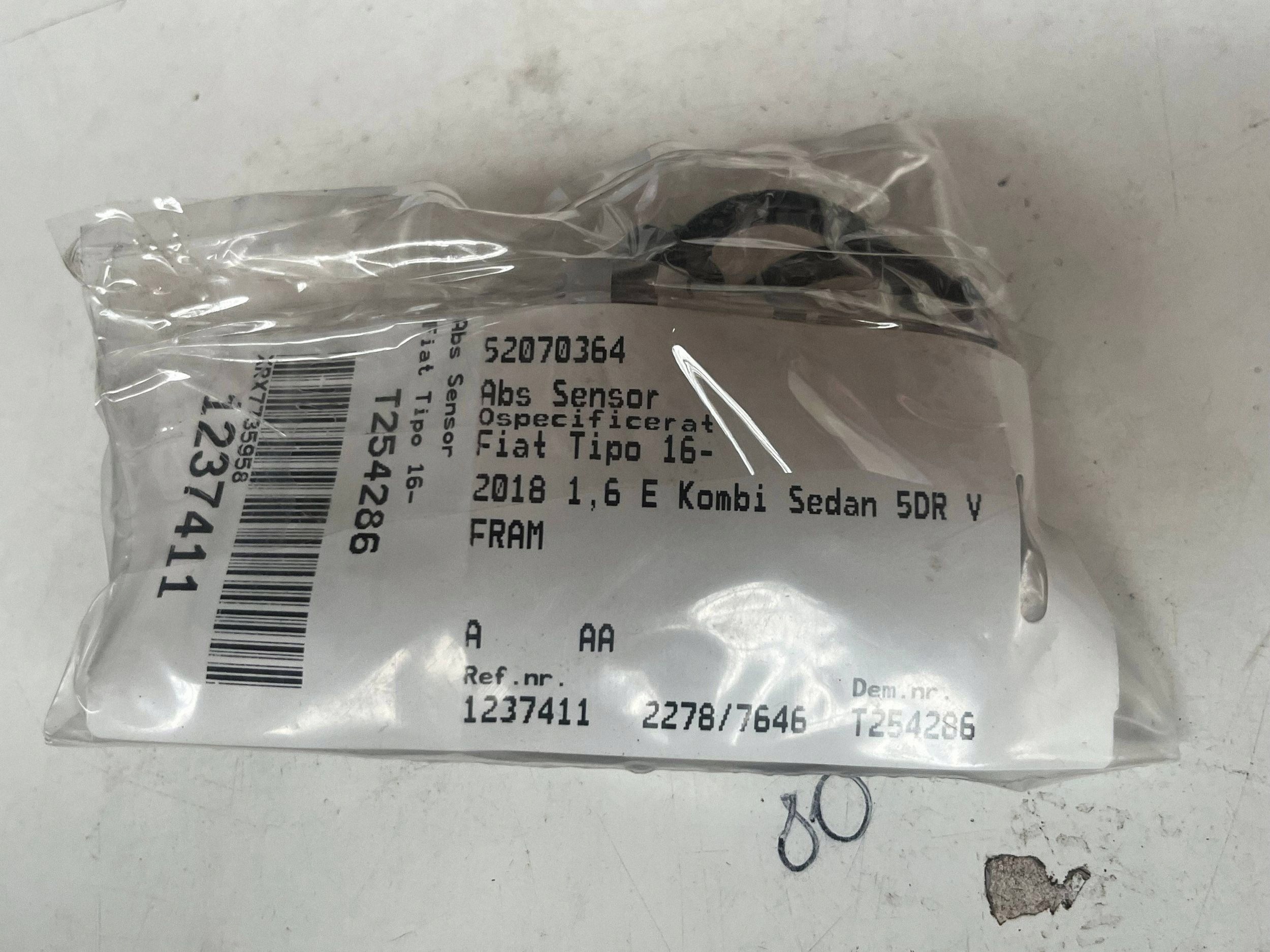 Sensor de velocidade da roda ABS Fiat Tipo 52070364 @A image 3
