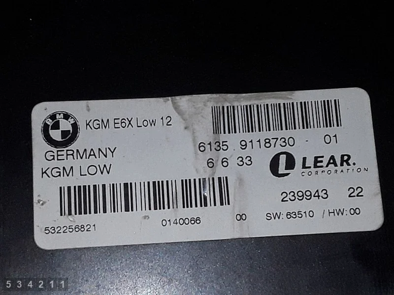 2006 BMW Série 5 E61 ECU 61359118730 image 4
