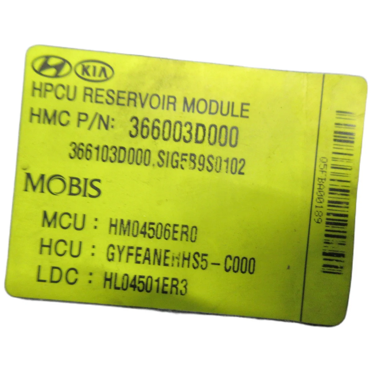 Onduleur Hybride Hyundai Sonata 366003D000