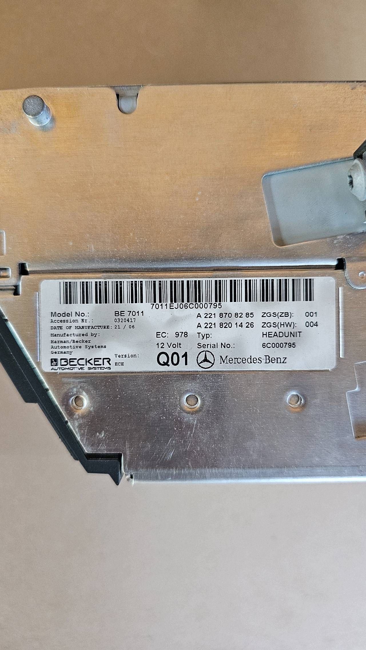 Changeur CD/DVD Mercedes S W221 A2218708285 image 3