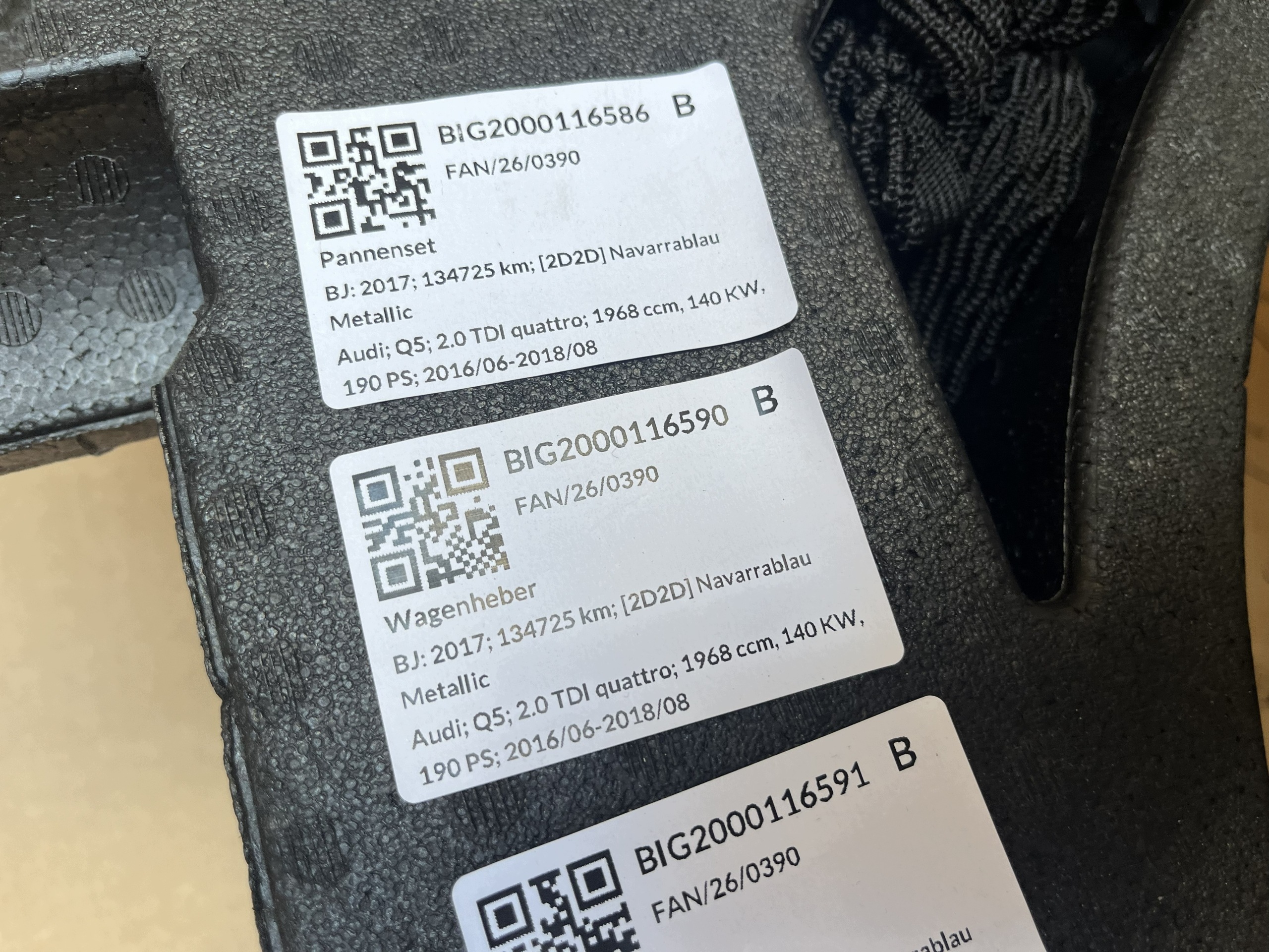 Audi Q5 80A reparationssats, orginal image 9
