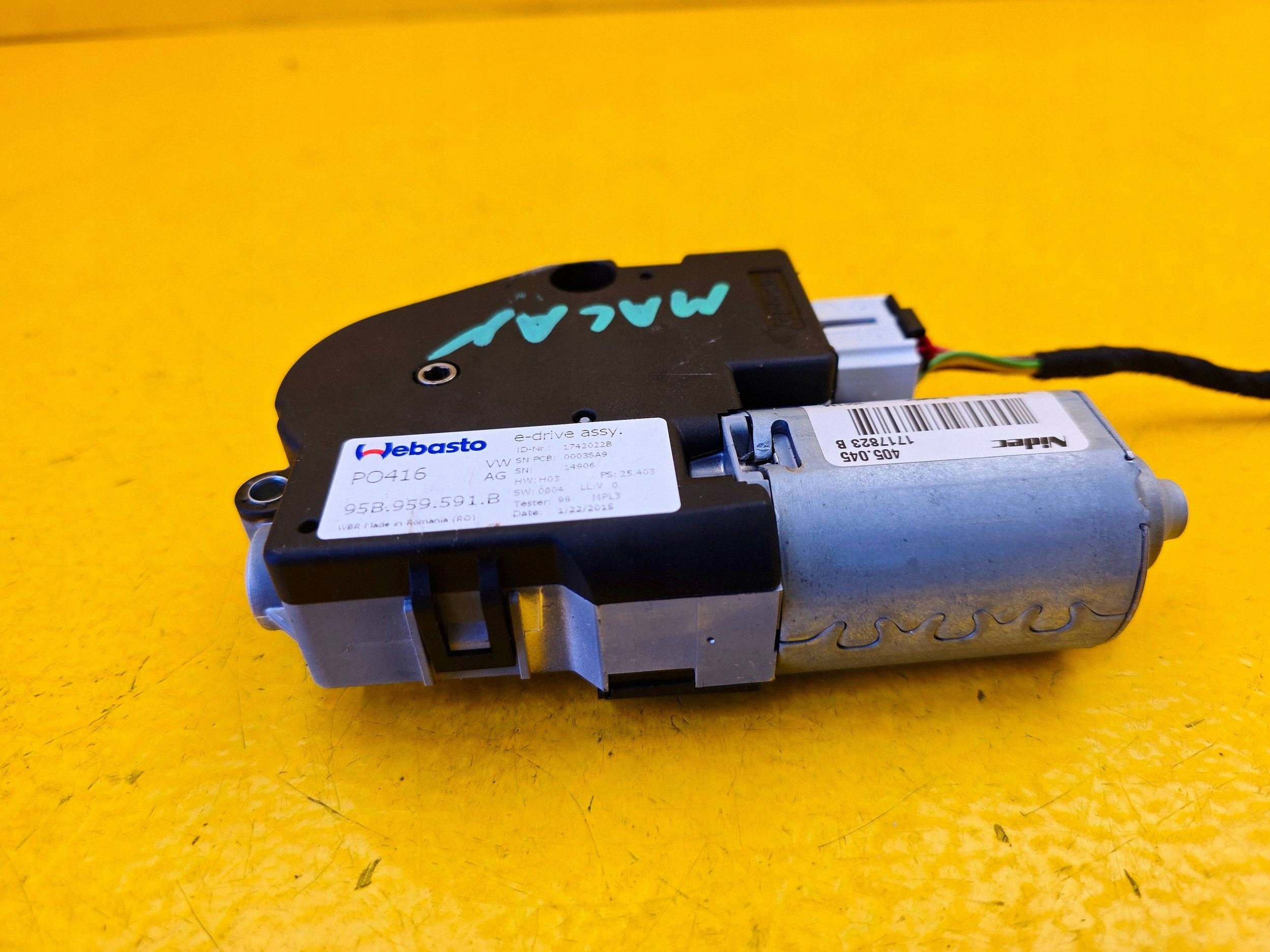 Kit moteur toit ouvrant PORSCHE MACAN I 95B959591B image 3