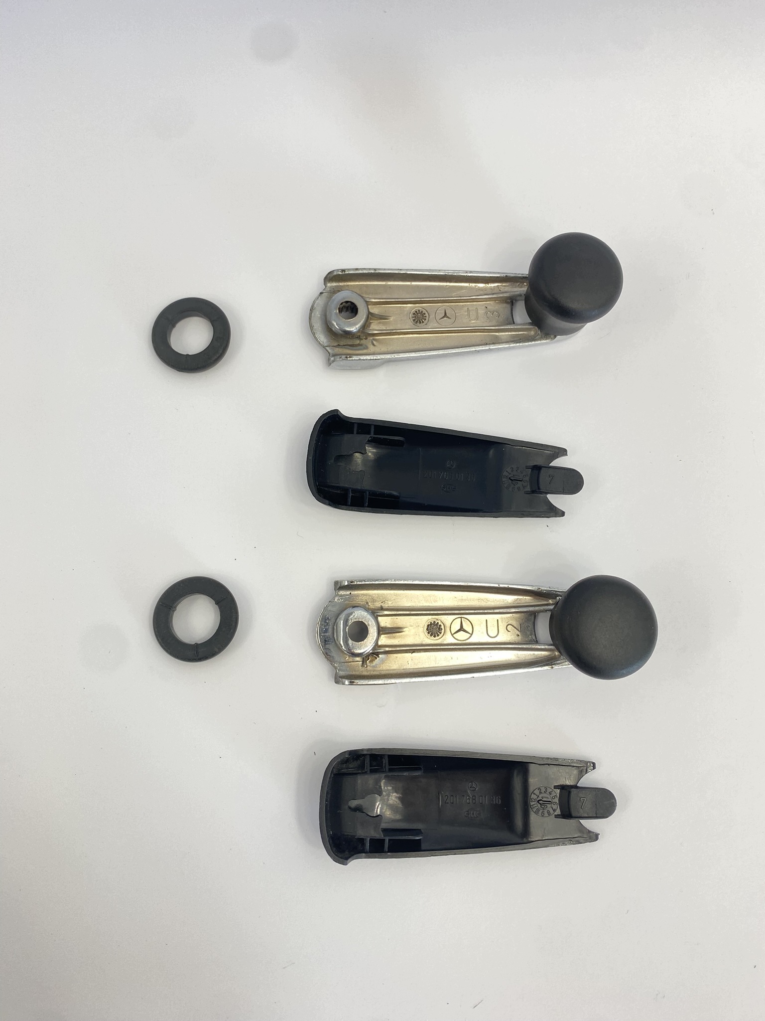 Fensterheber-Kurbel Schwarz Mercedes W126 W124 W201 OEM 20176801360 image 5