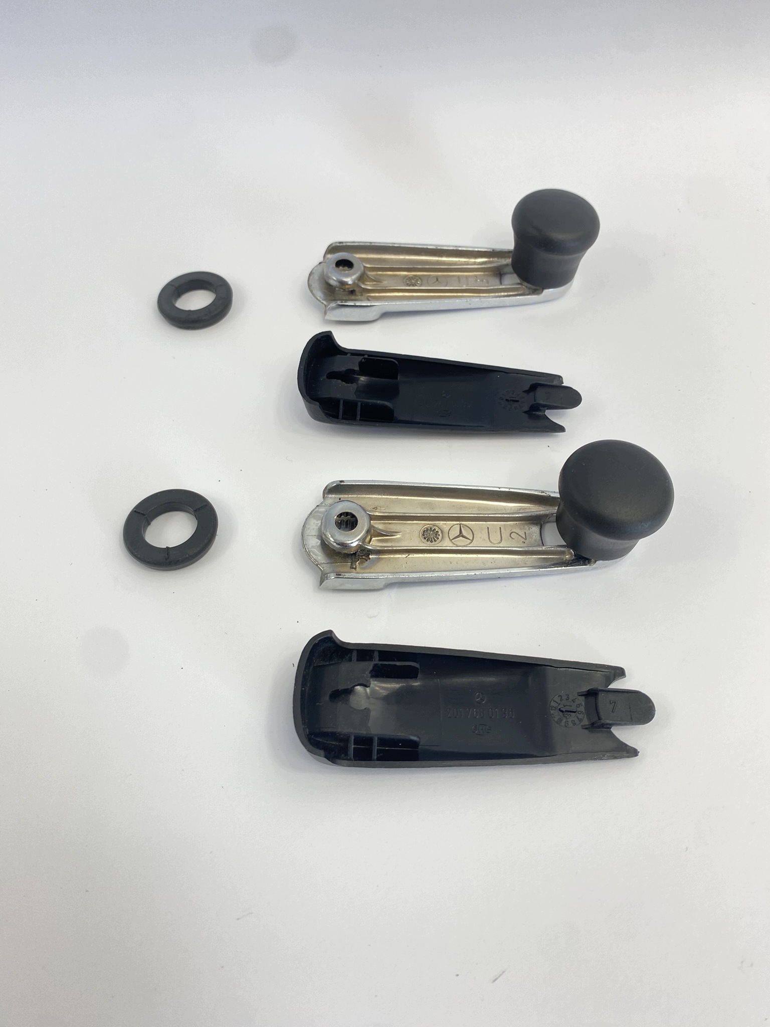 Fensterheber-Kurbel Schwarz Mercedes W126 W124 W201 OEM 20176801360 image 6