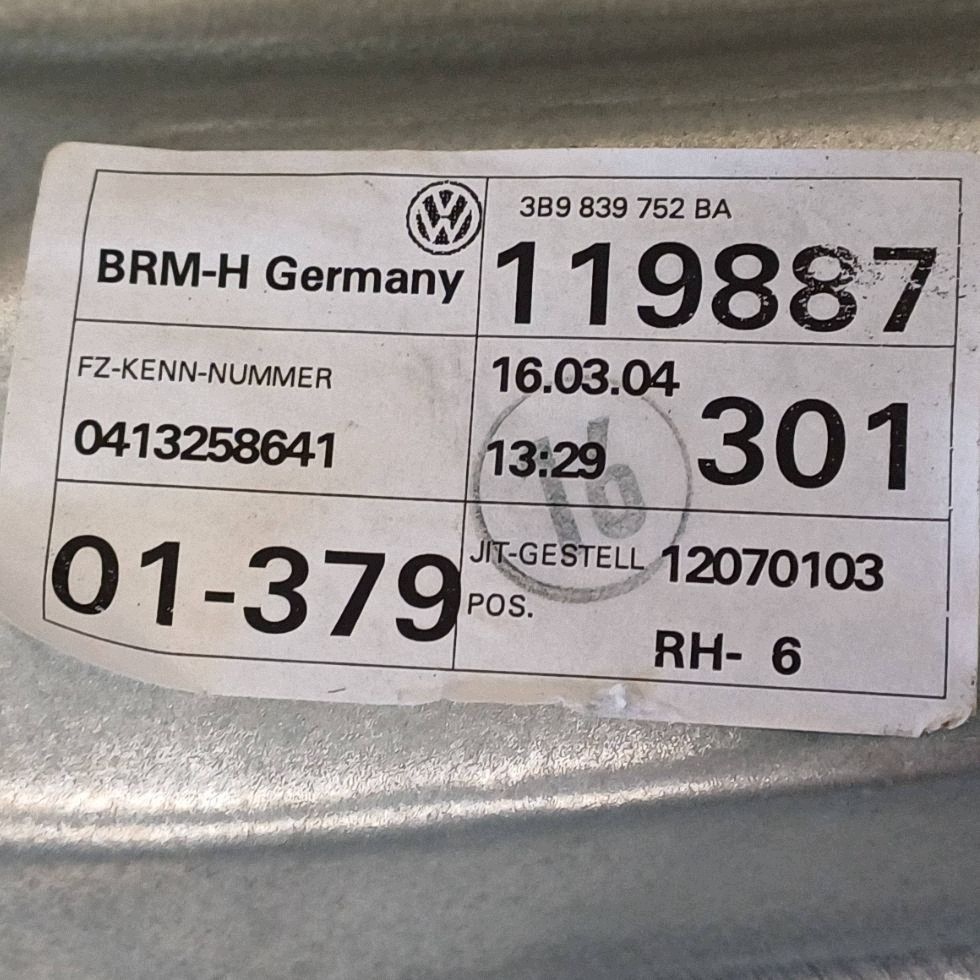 Fensterheber Manual Rechts Hinten VW Passat B5 Lift OEM DRC121543 image 5