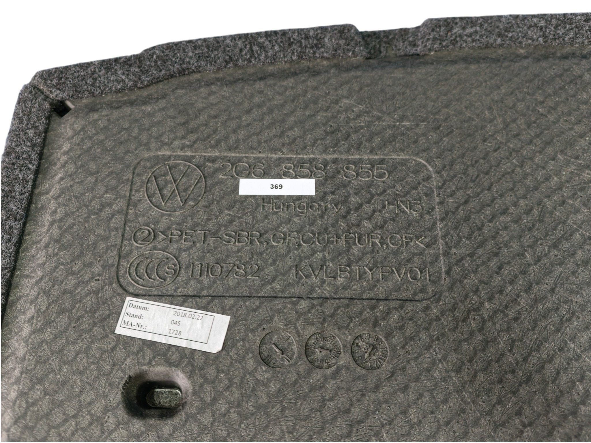 VW Polo VI 2G Tapete Original Usado 2G6858855 image 9
