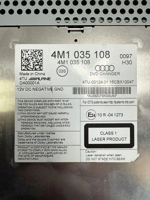 Changeur CD Audi OE 4M1035108 image 7