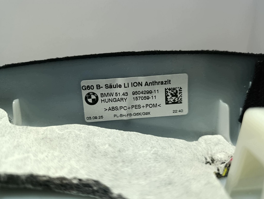 BMW 5 G60 G61 Pilar B Izq. Sup. A-1015028-9504299 image 9