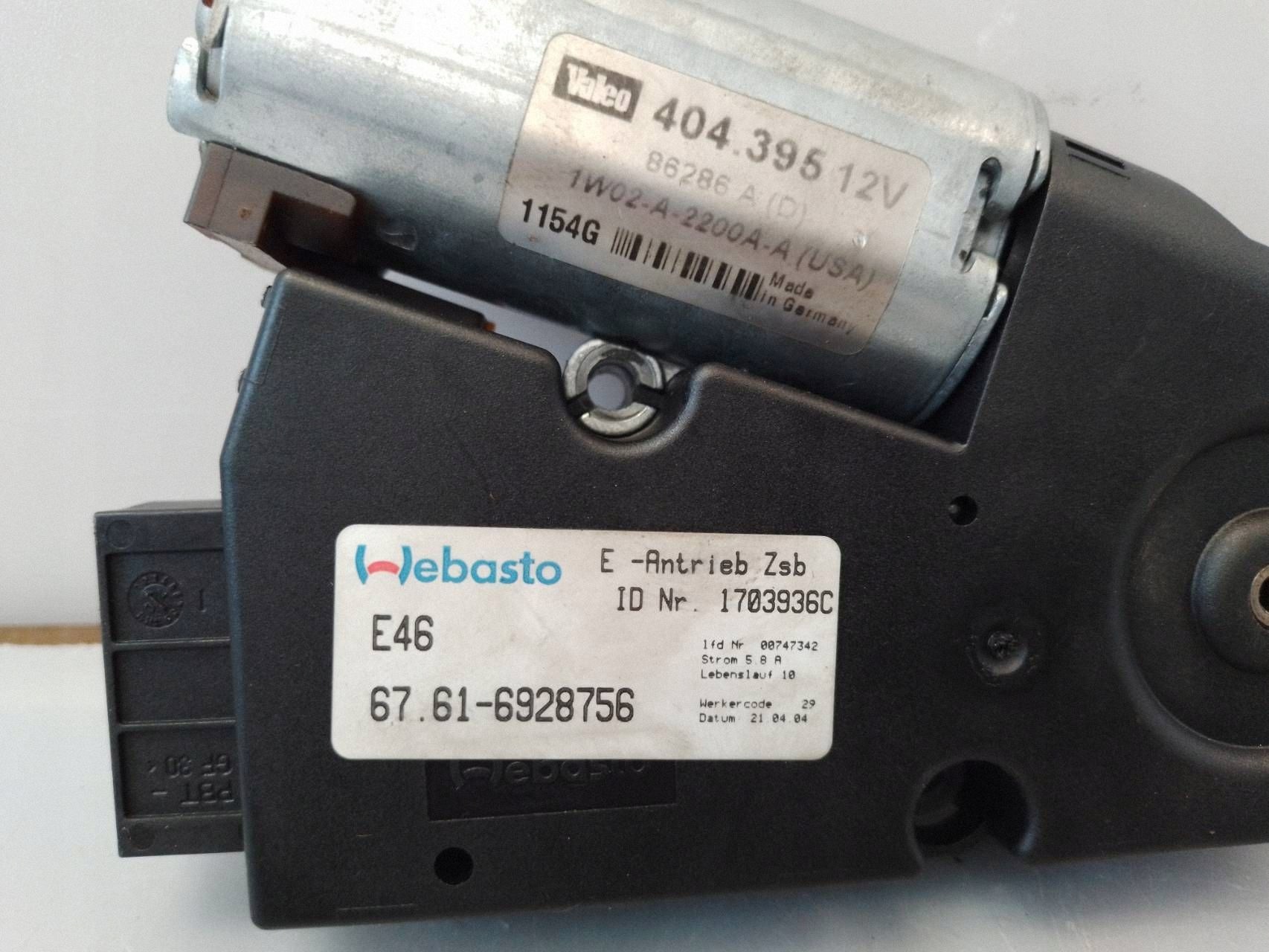 Motor do Teto Solar BMW E46 6928756 Usado image 4