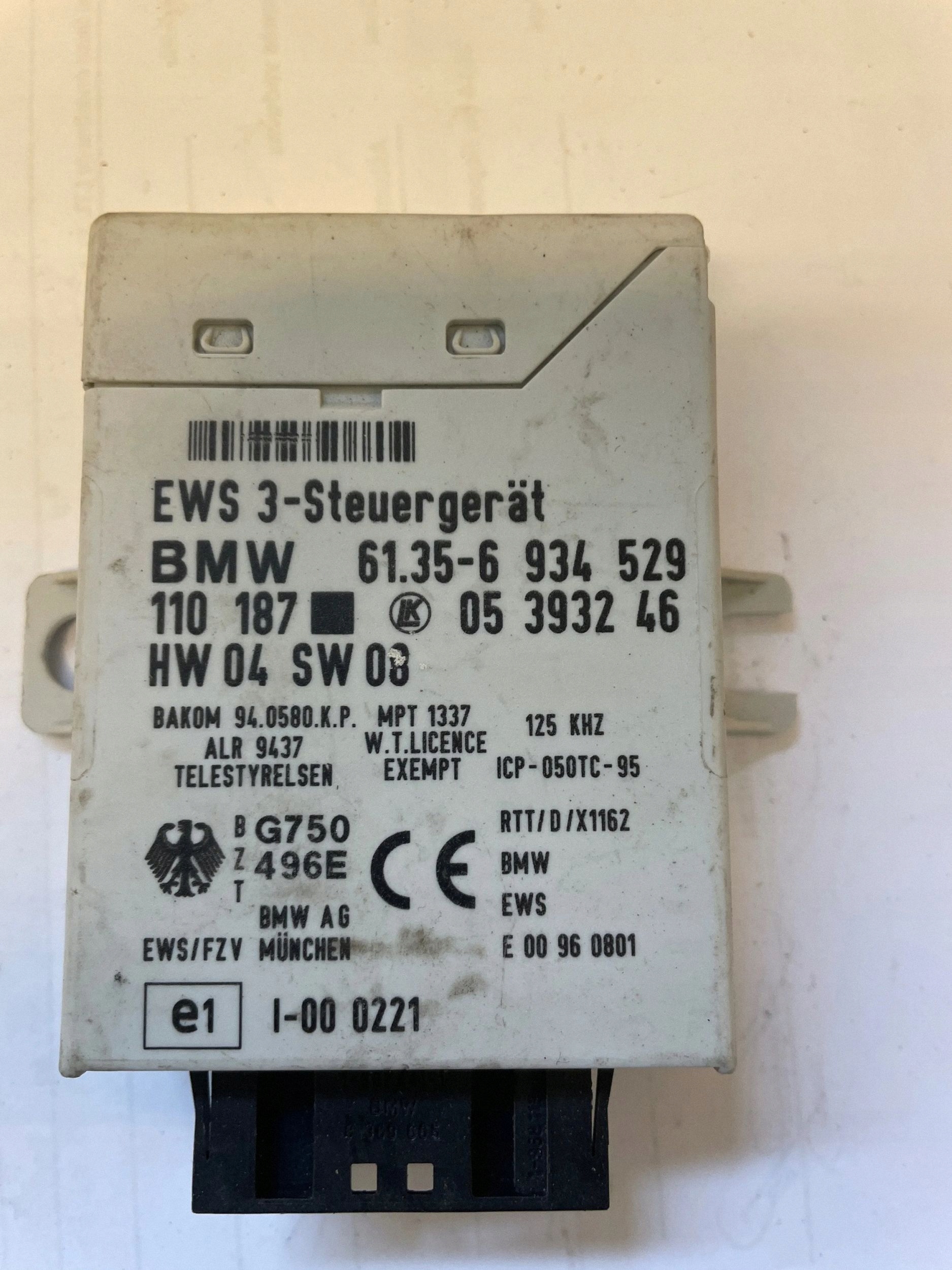 BMW X3 E83 2004 immobilizer moduuli 05393246