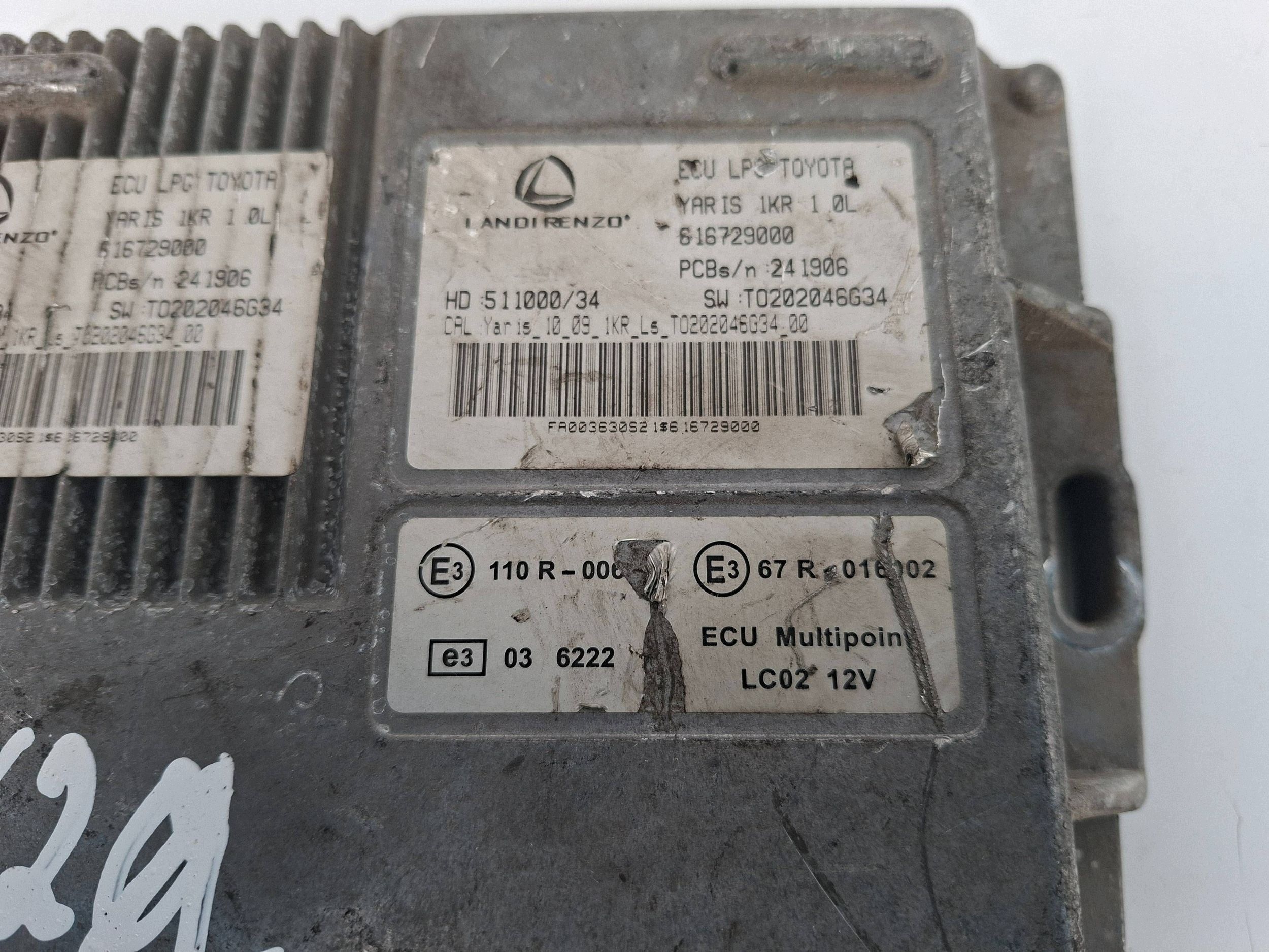 LPG-ohjain Toyota Yaris Verso 616729000