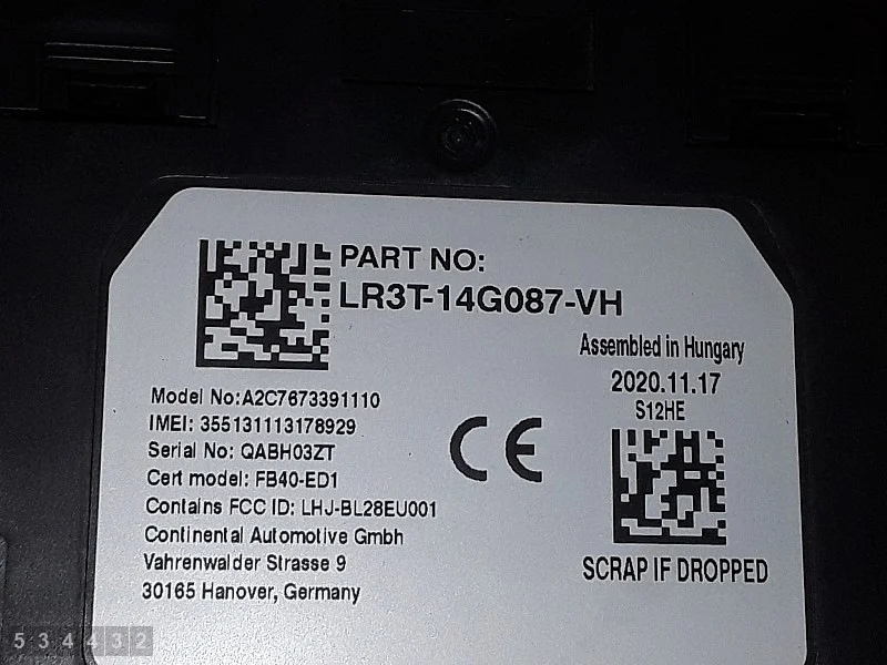 2021 Ford Fiesta St Ecu LR3T14G087VH image 4