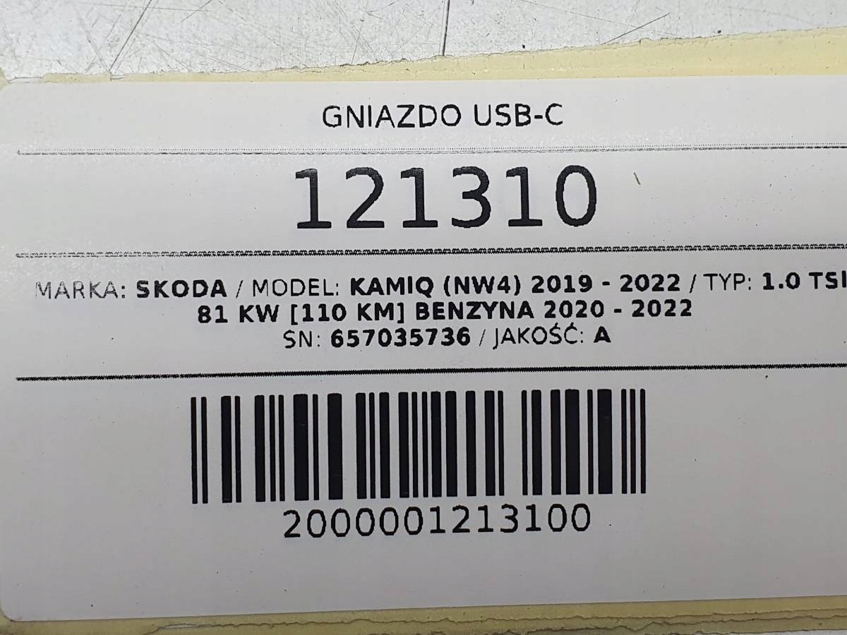 Tomada USB-C Skoda Kamiq Scala 657035736 655035727 image 6
