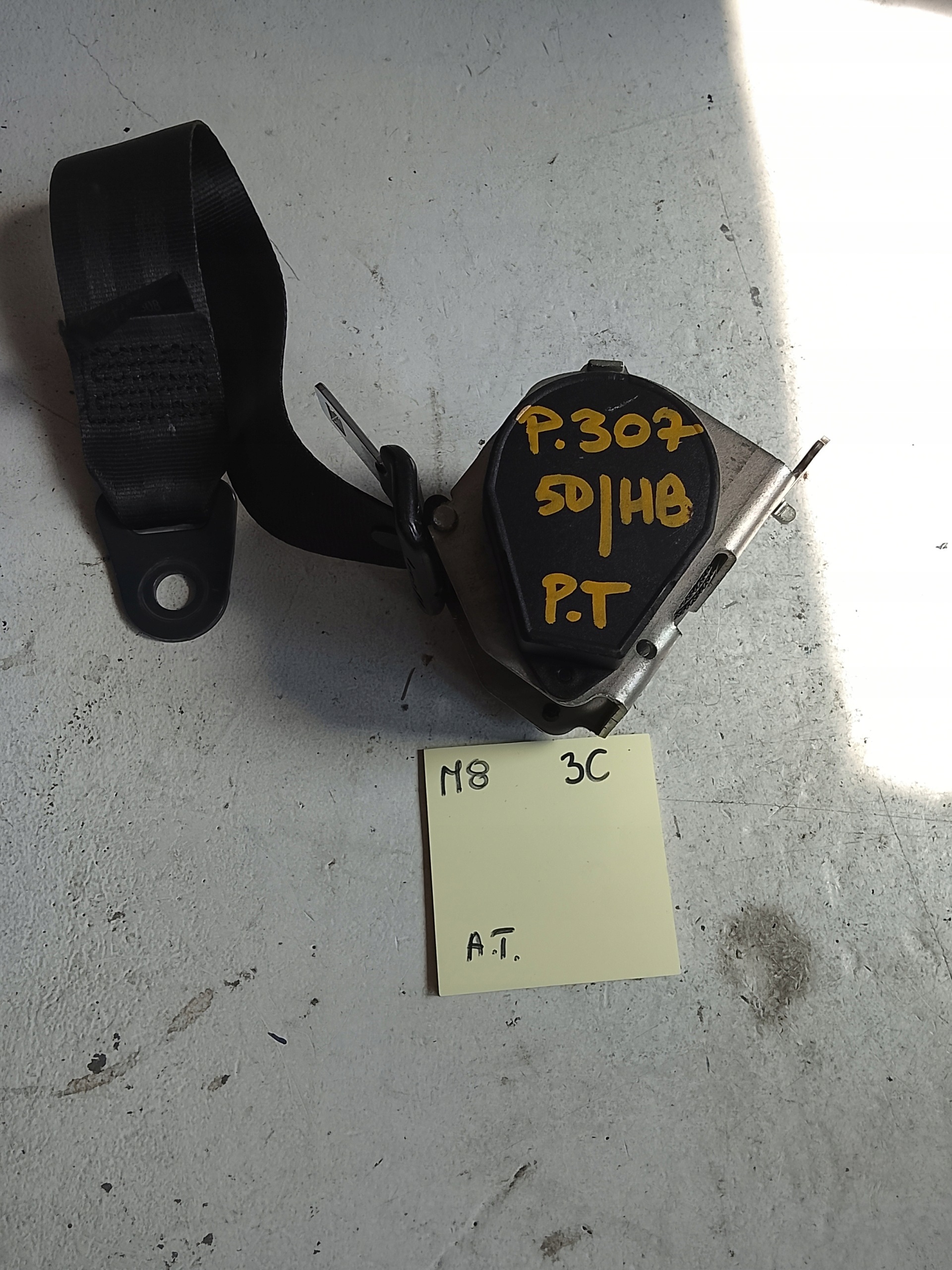 Cintura di sicurezza posteriore sinistra Peugeot 307 5D HB