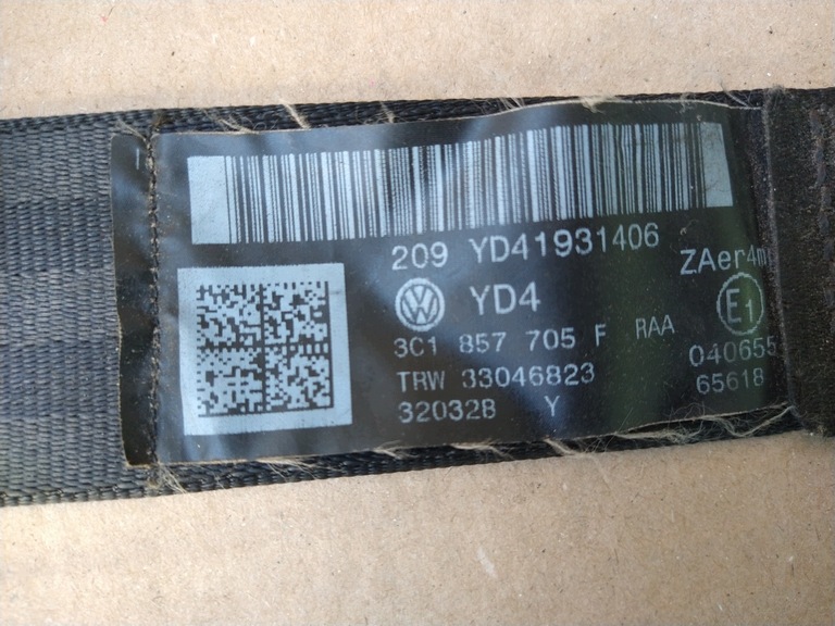 Cinturón de seguridad izquierdo VW Passat B6 B7 CC image 5