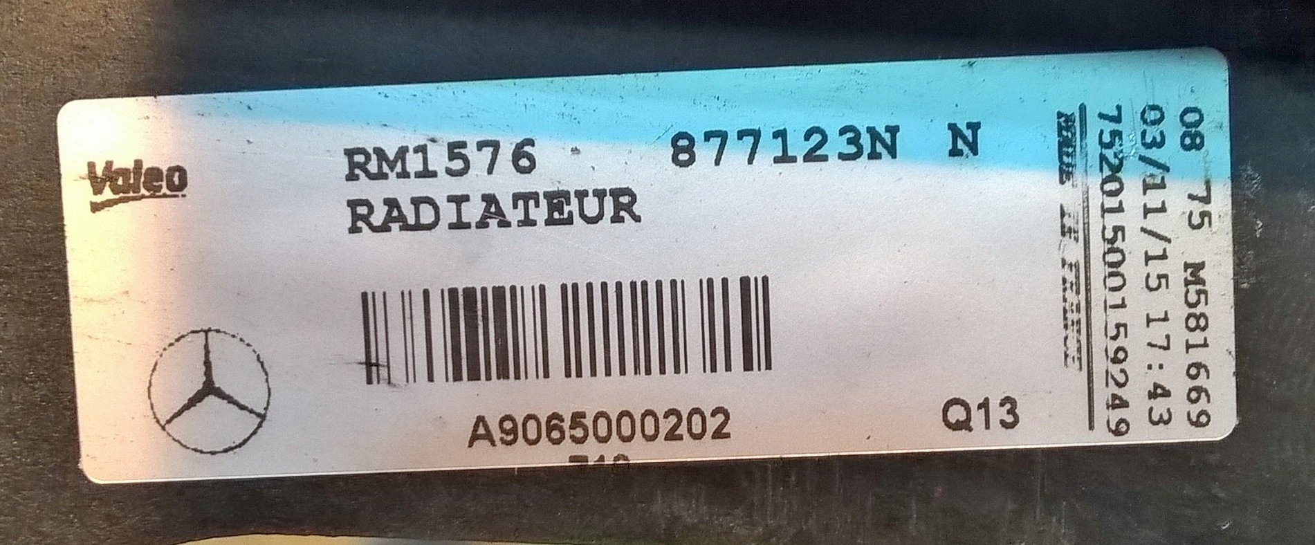 Radiateur Eau Mercedes Sprinter 906 A9065000202 image 3