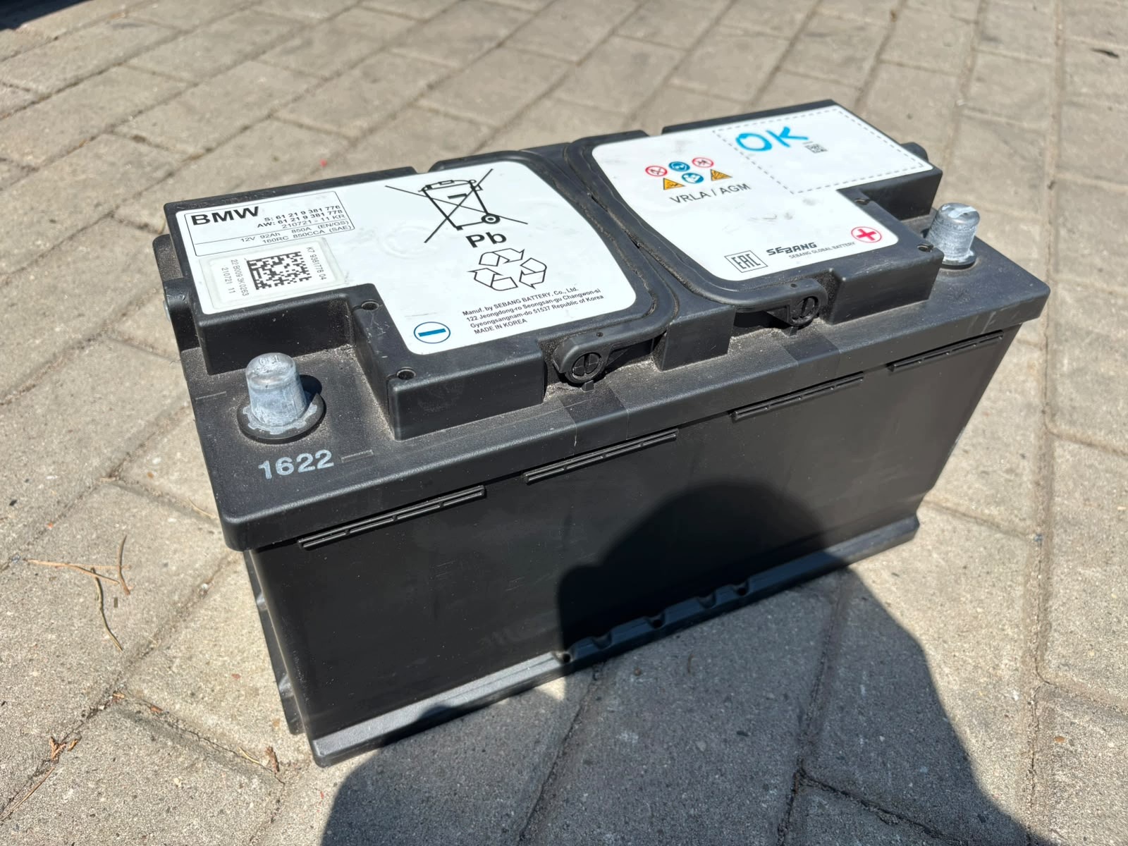 BMW X5 G05 ACUMULATOR 92AH 2022R. 9381776 ORIGINAL