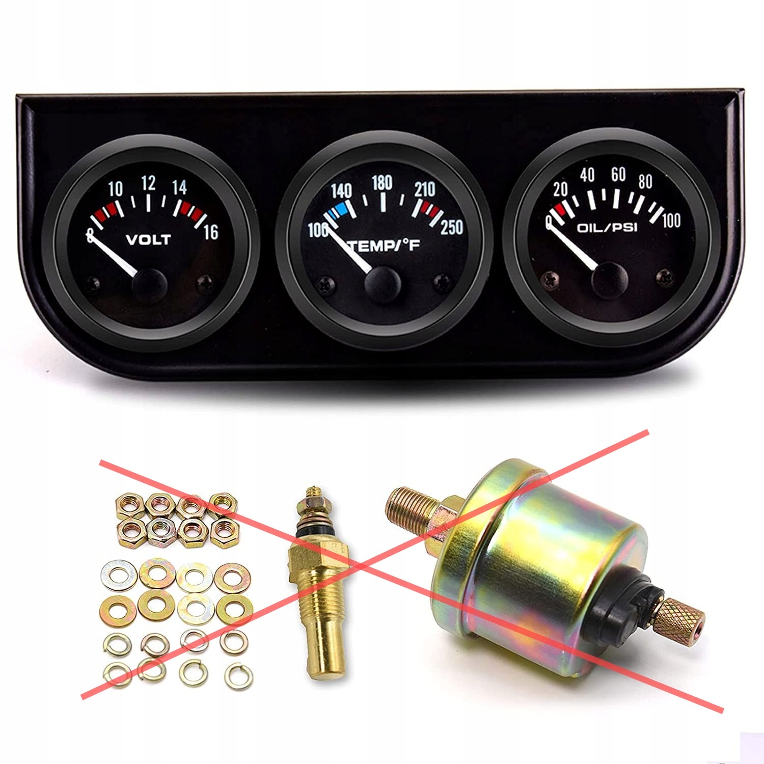 Set of triple car indicators 3 in 1