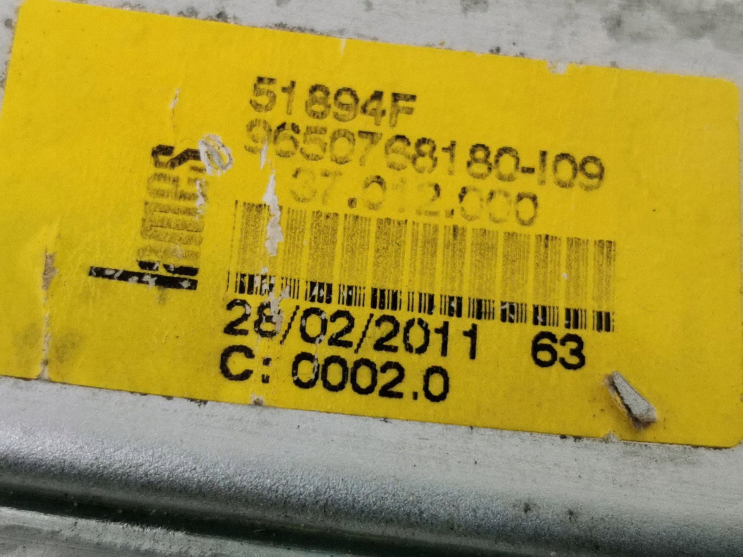 Fensterheber manuell hinten links Peugeot 207 9650768180 image 3