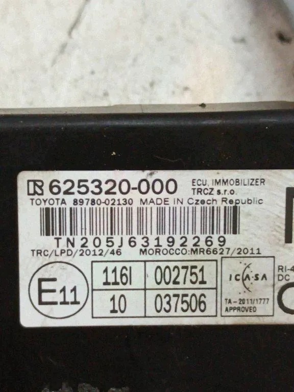 Immobilizer-moduuli Toyota Auris 002751 image 3