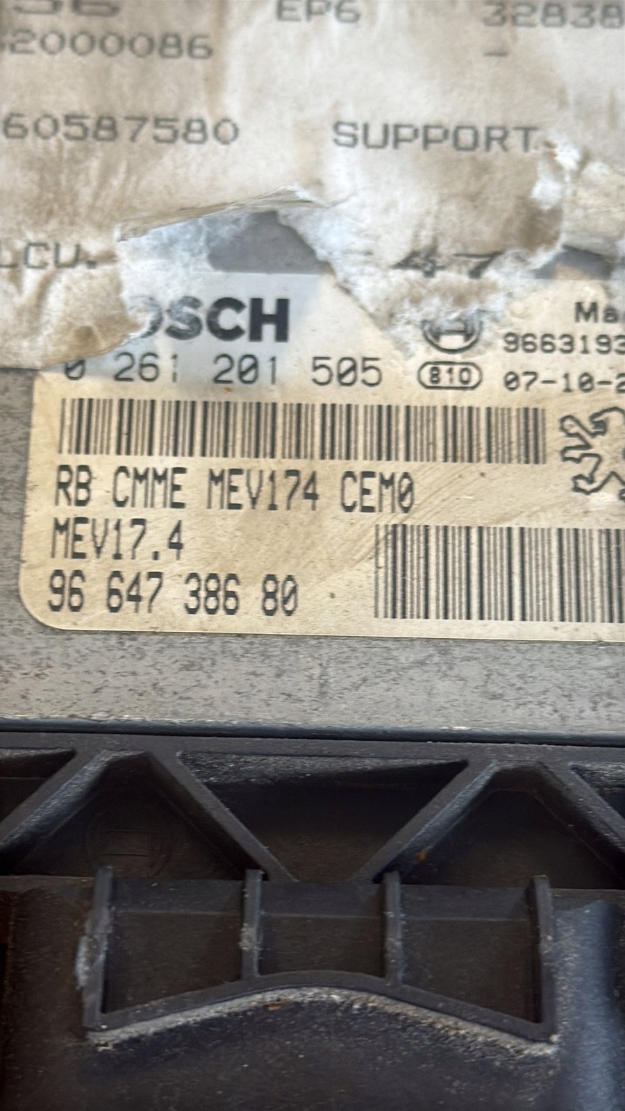PEUGEOT 308 1.6 16V 120 HP COMPUTER ENGINE ENGINE 9664738680 image 4