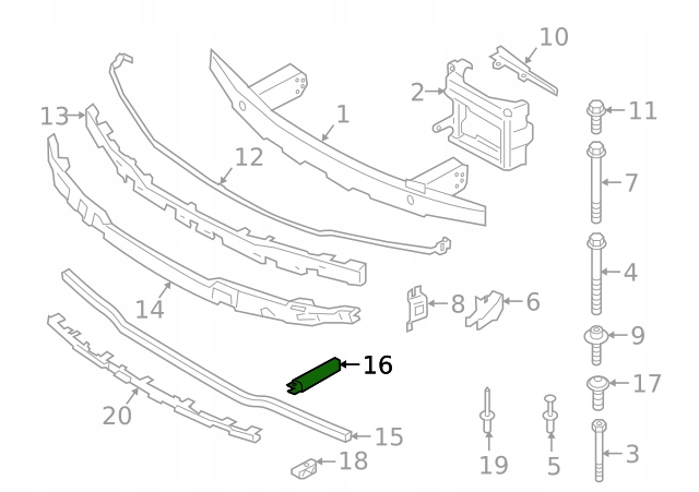 BMW 3 G20 Aleja Zgniatania Dolna Prawa OEM 51119478578