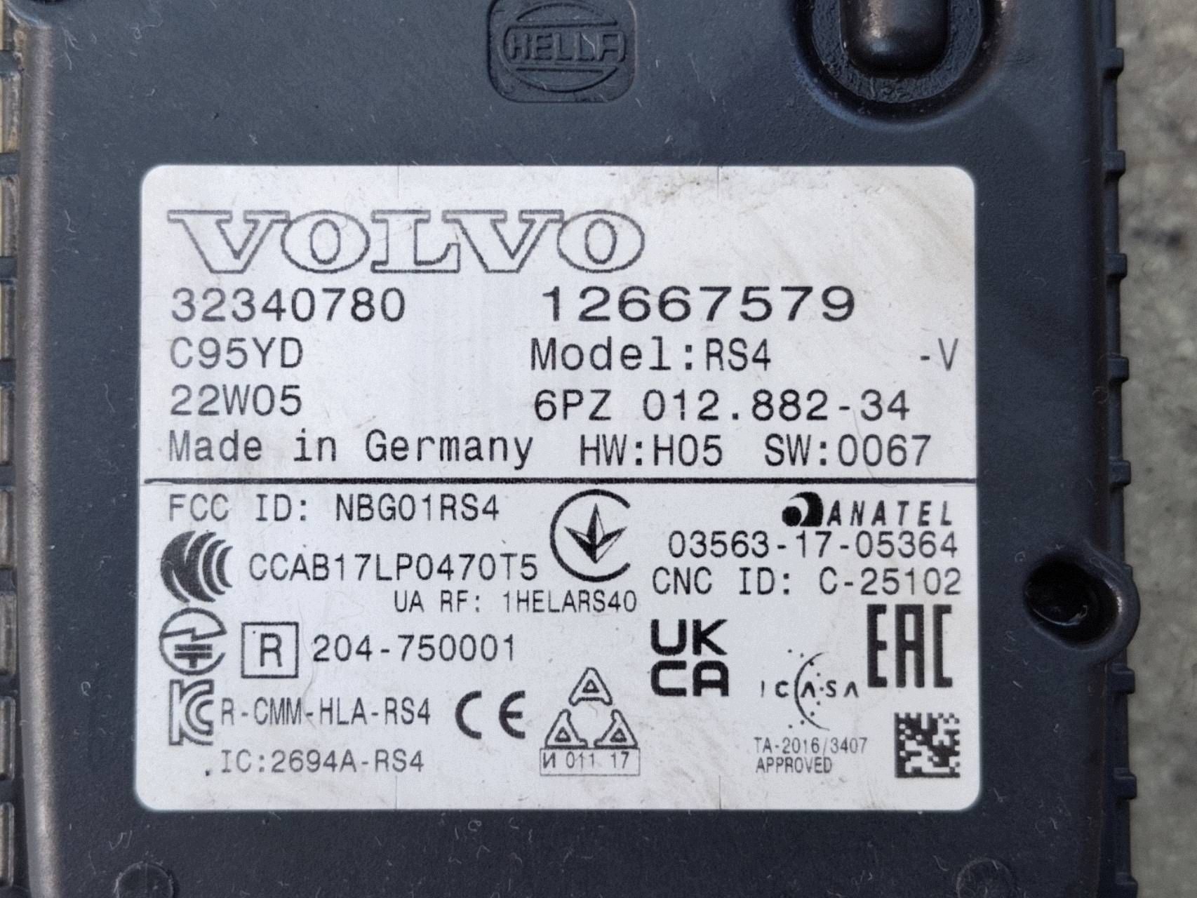 Radar Sensor Dodehoek Assistent 32340780 Volvo V90 image 3