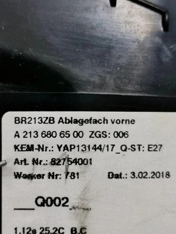 Cendrier Mercedes-Benz GLC C253 BB213ZB 155kW 2019 image 6