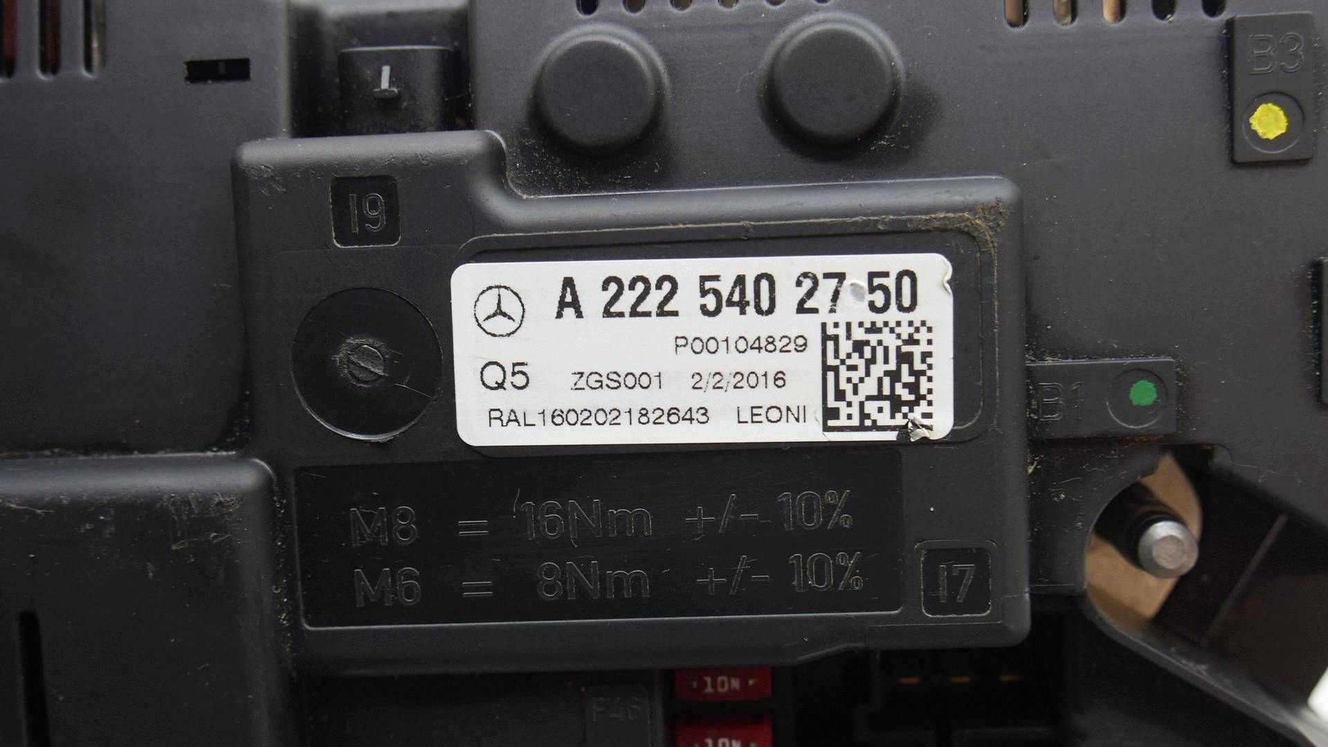 Zekeringmodule Mercedes S W222 A2225402750 image 4
