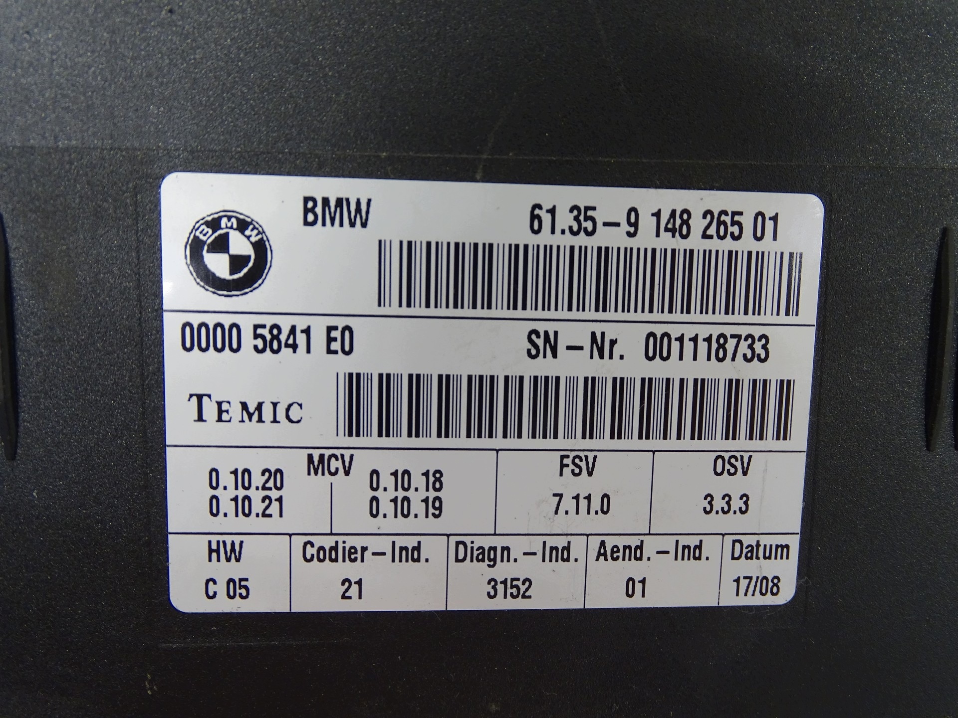 Module siège BMW E70 E87 E90 E91 E92 9148265 image 3
