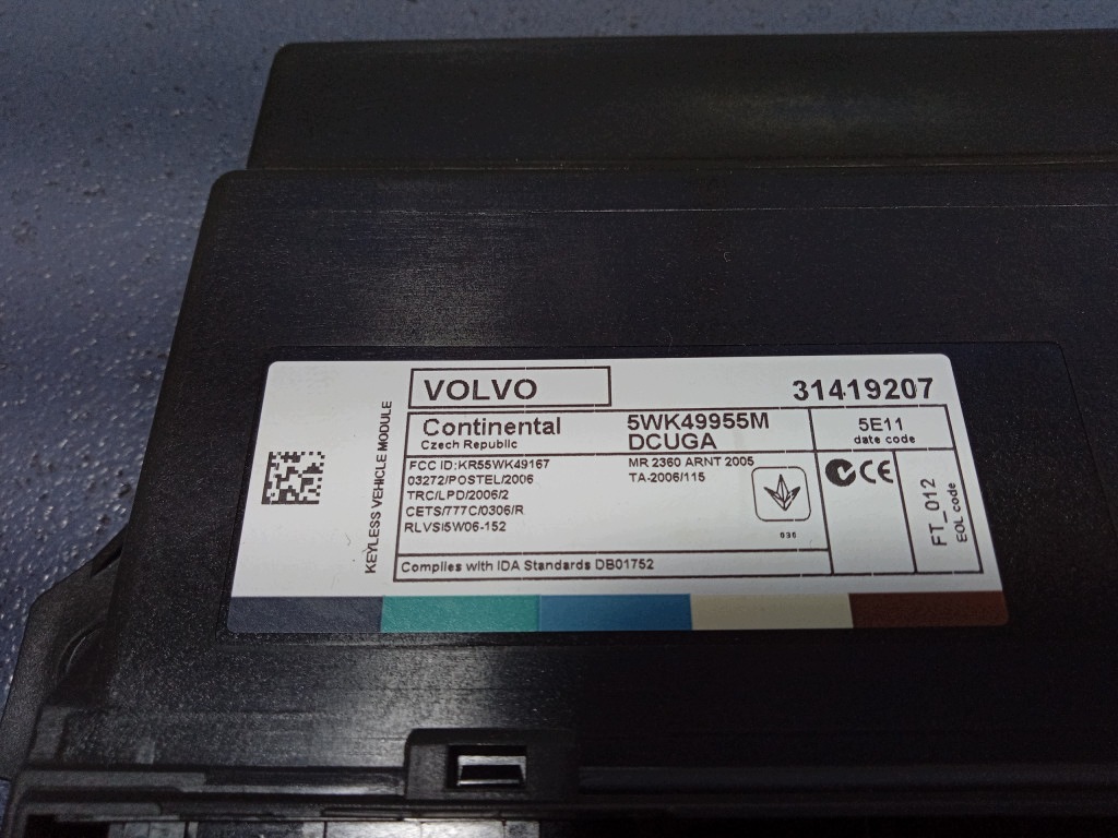 Volvo V40 II Module Keyless 31419207 image 3