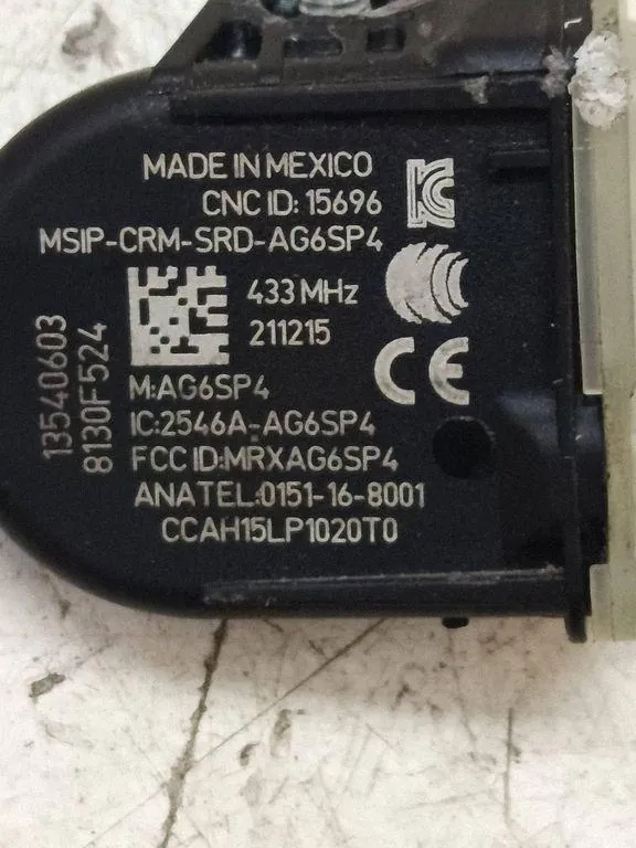 Sensor de Pressão Pneus Chevrolet Camaro 2546AAG65P4 Usado image 3