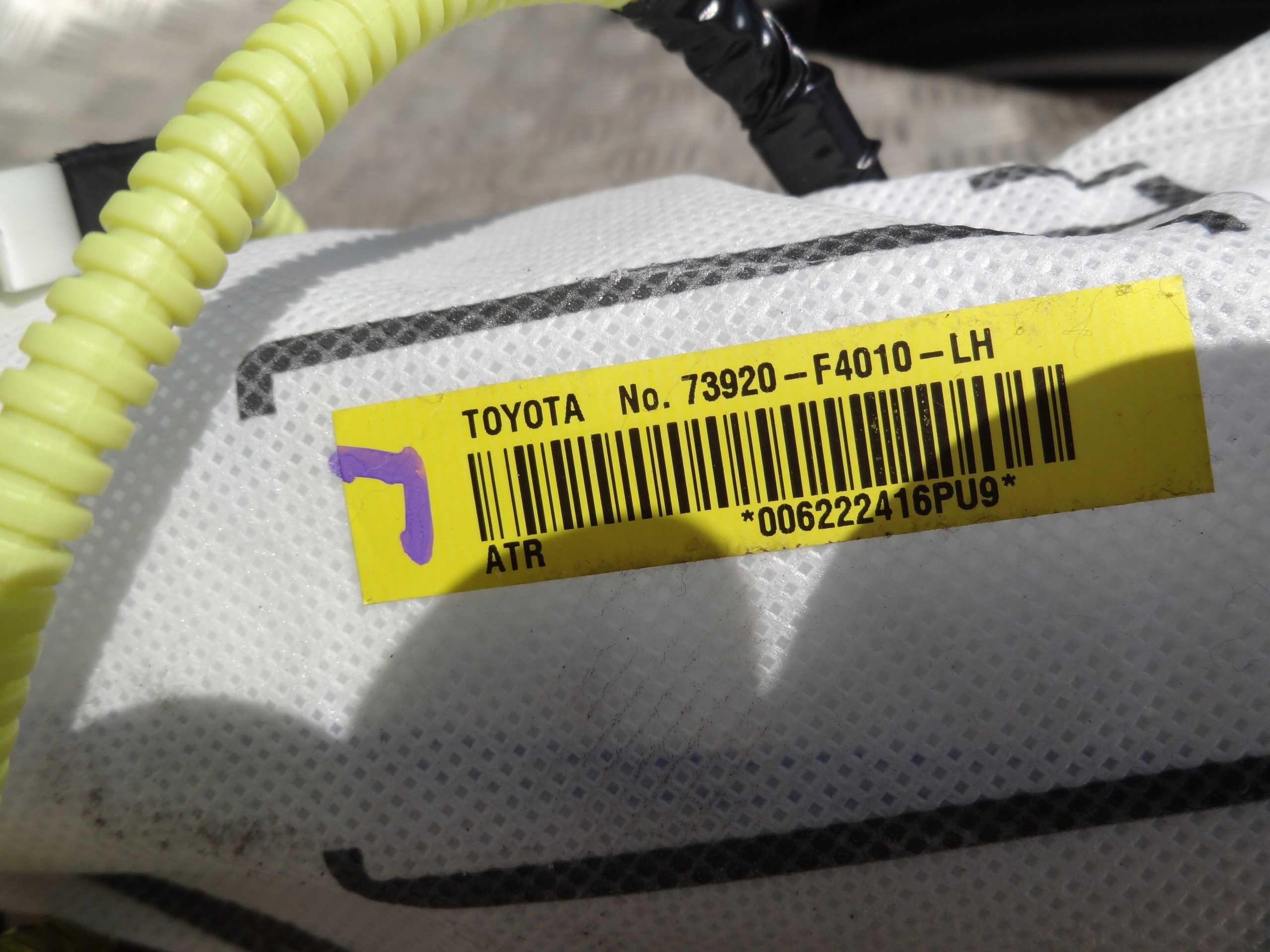 Toyota OE Seat Airbag Cushion 73920-F4010 Used