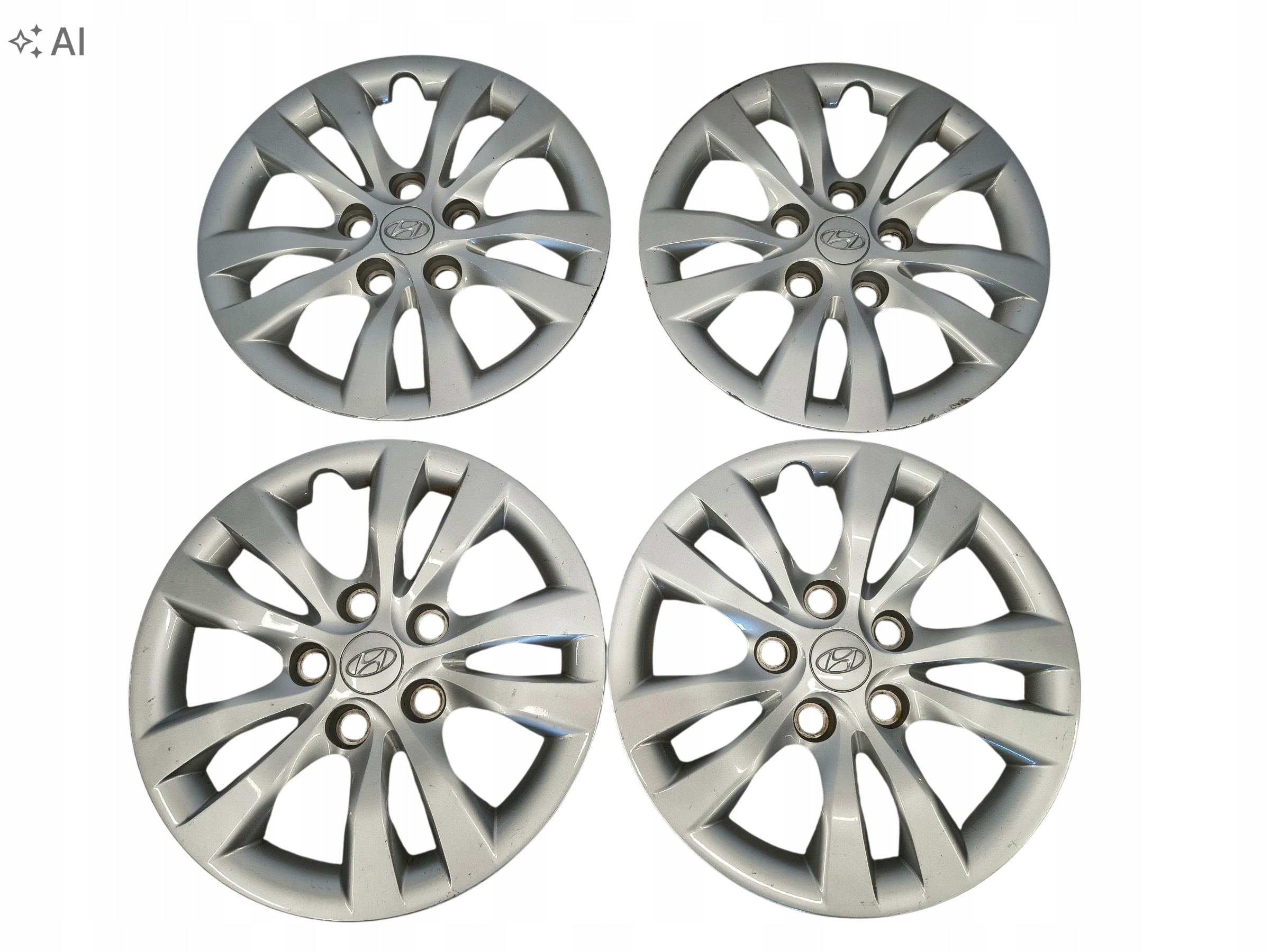 4x Hyundai IX-20 Hubcap 15" OEM 52960-1K000 Q