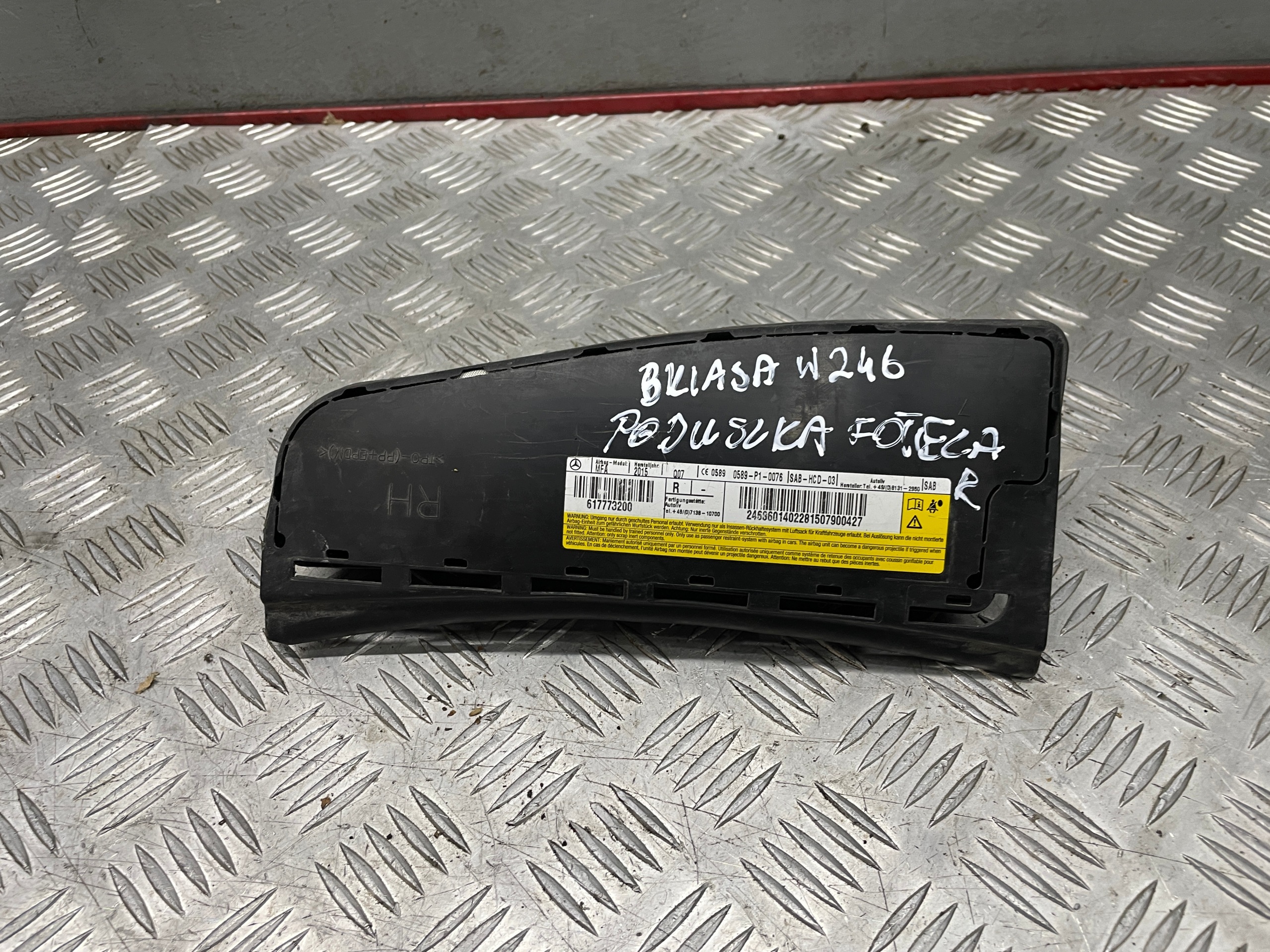 Airbag de Banco Direito Mercedes W246 346T356256 image 2