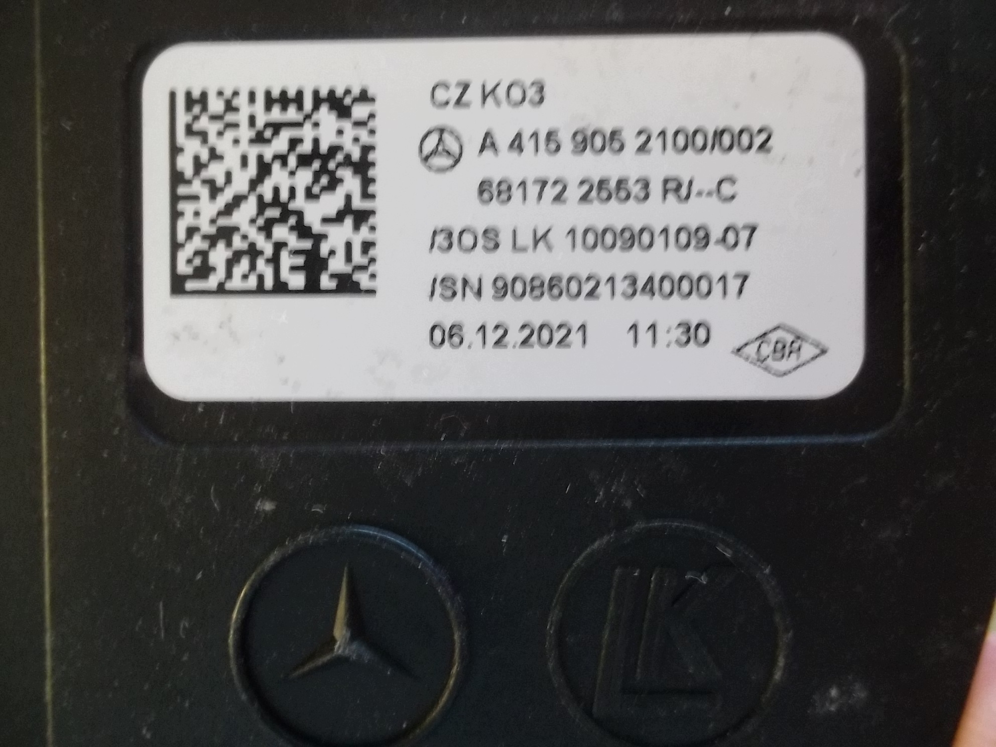 MERCEDES A4159052100 Lenkwinkelsensor Spinne image 5