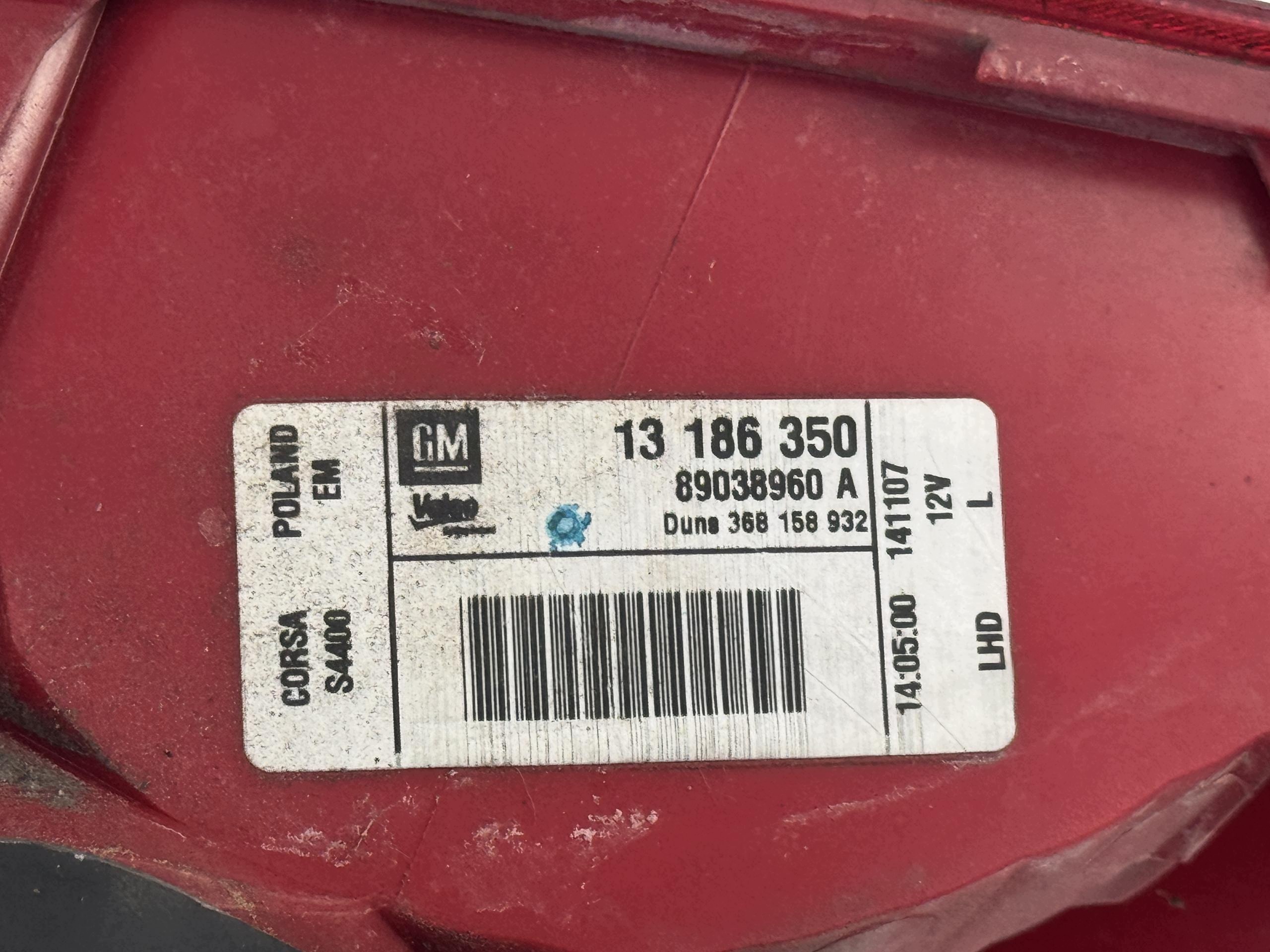 Feu arrière gauche Opel Corsa D 13186350 image 4