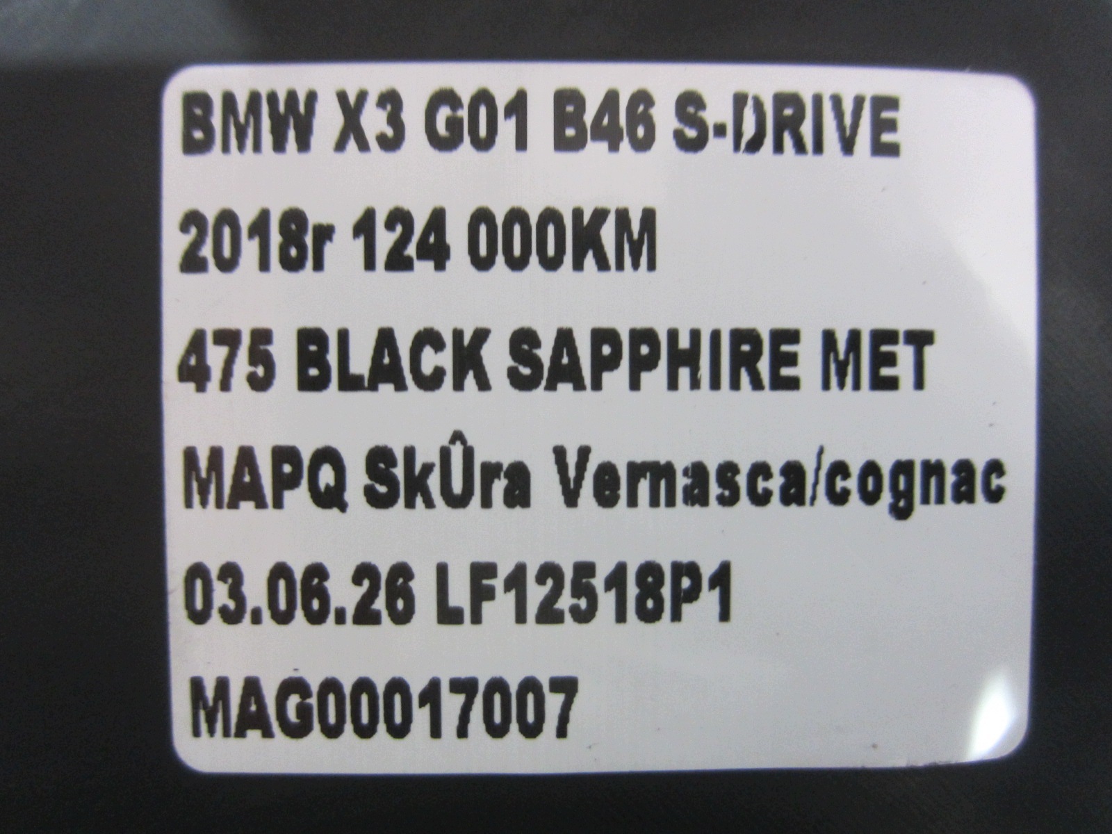 BMW X3 G01 vasen etulokasuoja 51717394815 image 9