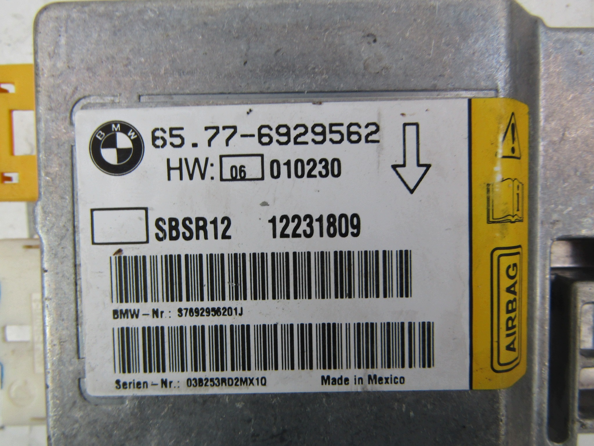 Capteur SRS BMW 7 E65 E66 E67 6929562 image 2