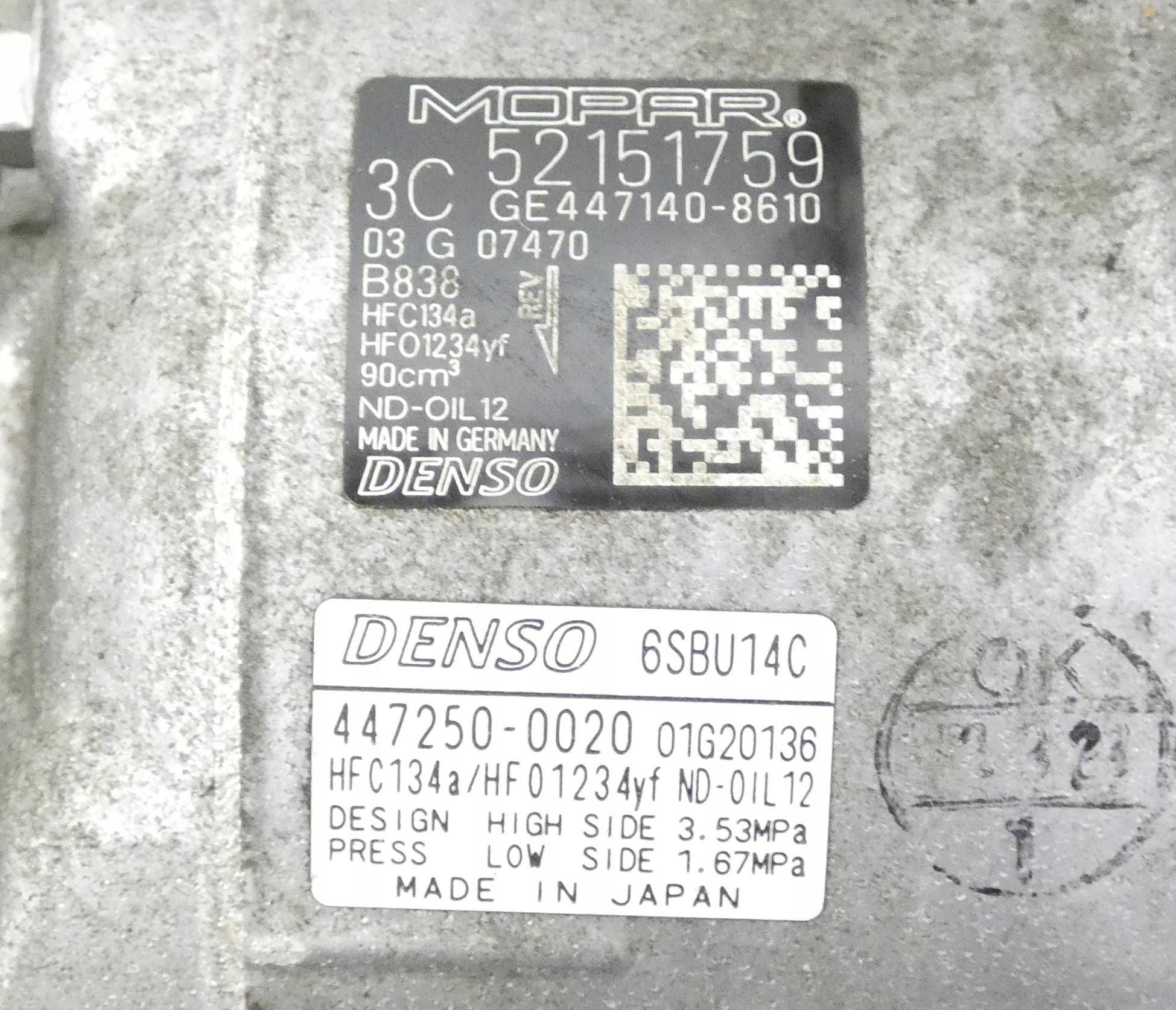 Compresor A/C Fiat 500X 1.6D 52151759 image 5