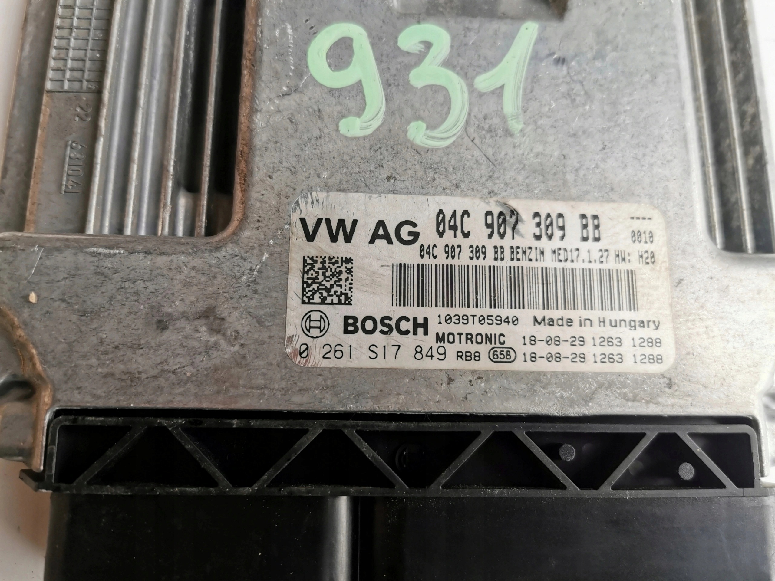 VW POLO 1.0B 0261S17849 04C907309BB ECU image 3