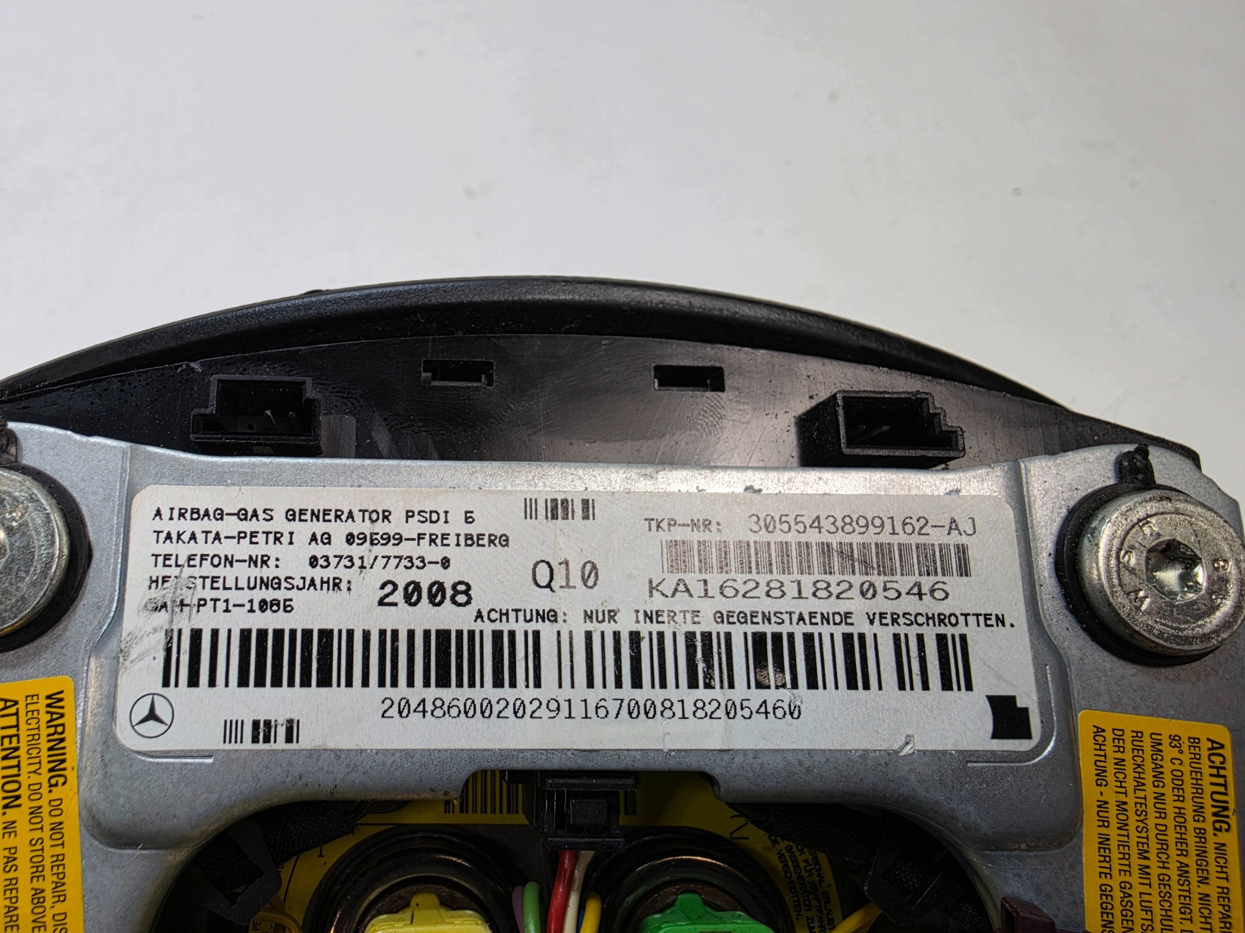 Mercedes C-Klasse W204 Airbag Lenkrad 2048600202 image 6