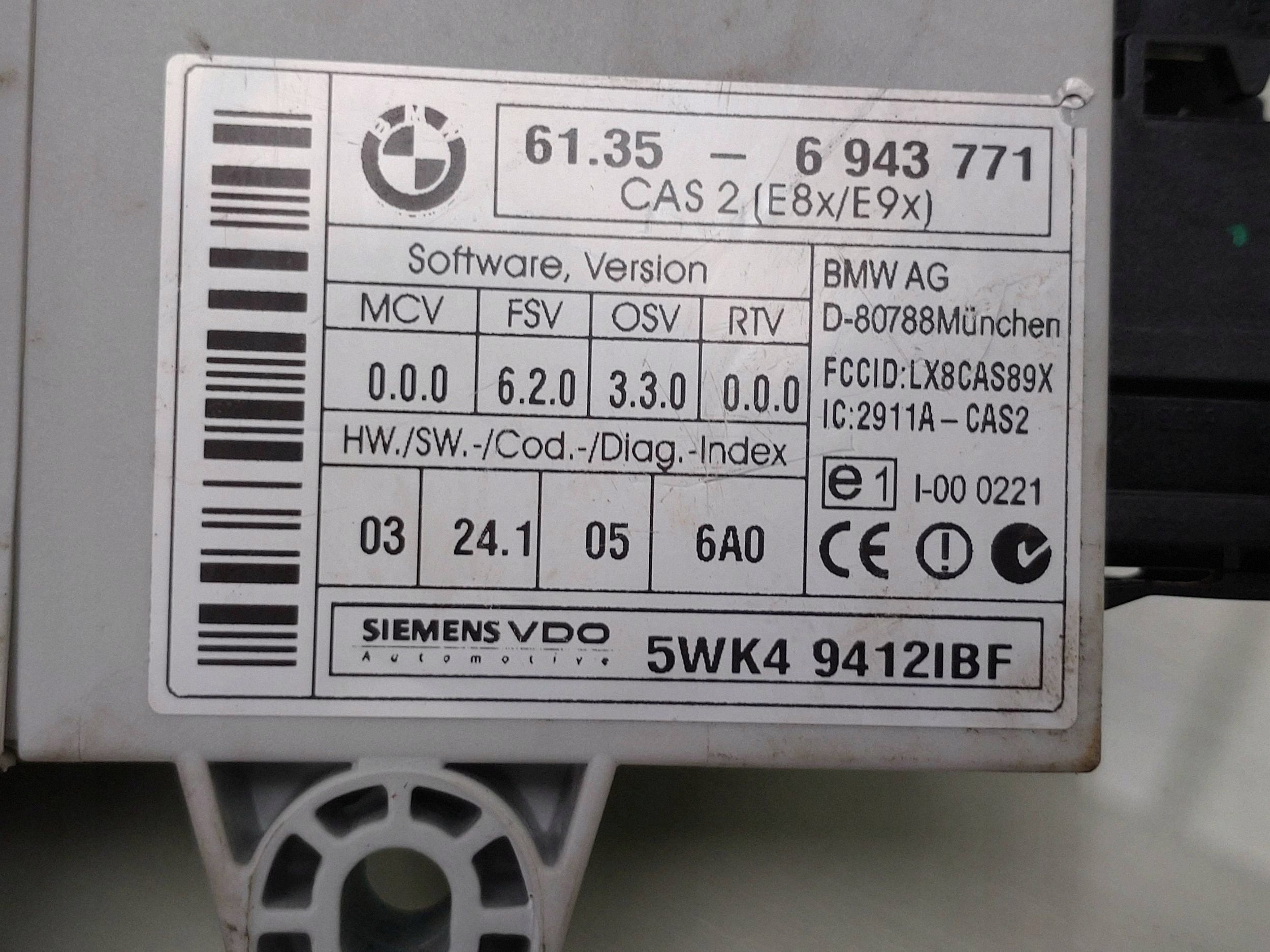 BMW 3 E90 E91 2008 Module CAS 6943771 image 5
