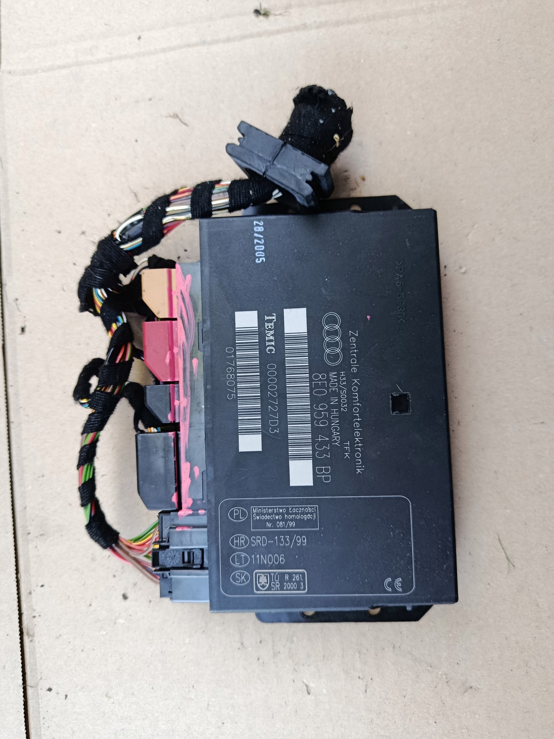 Module confort Audi A4 B7 8E0959433BP image 2