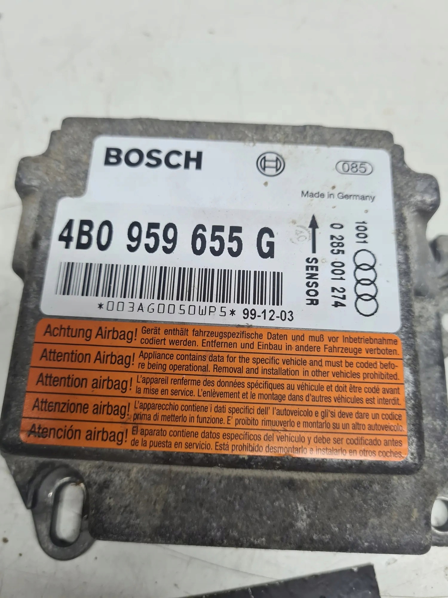 Module Airbag Audi A6 C5 4B0959655G Occasion image 4