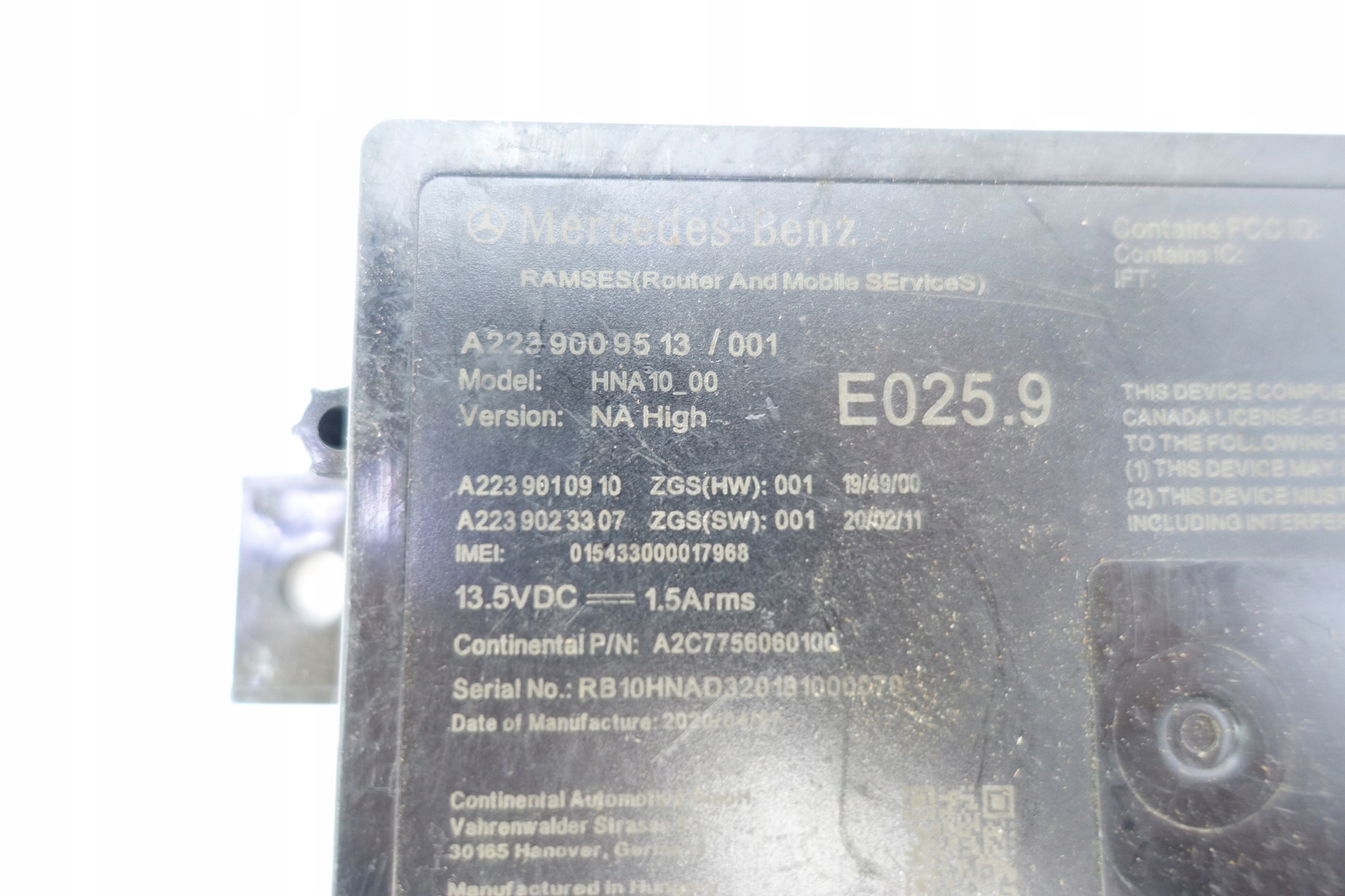 Mercedes S A2239009513 Puhelinmoduuli image 5