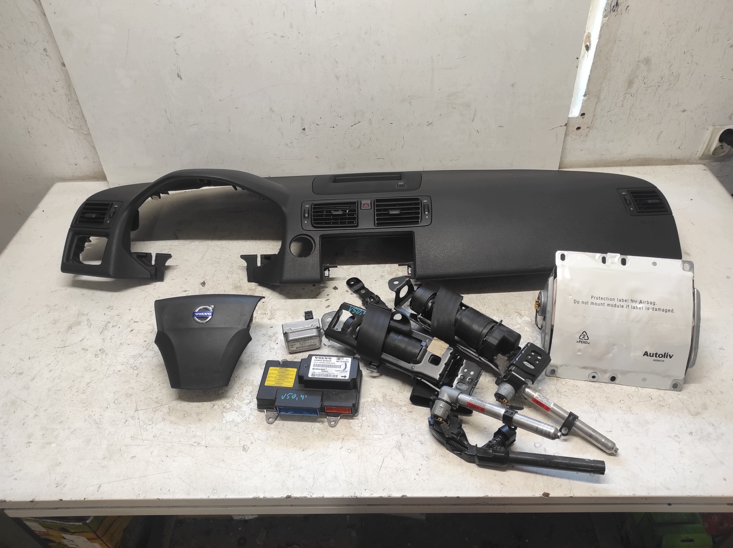 Volvo V50 04- Console Central Airbag Cintos Módulo