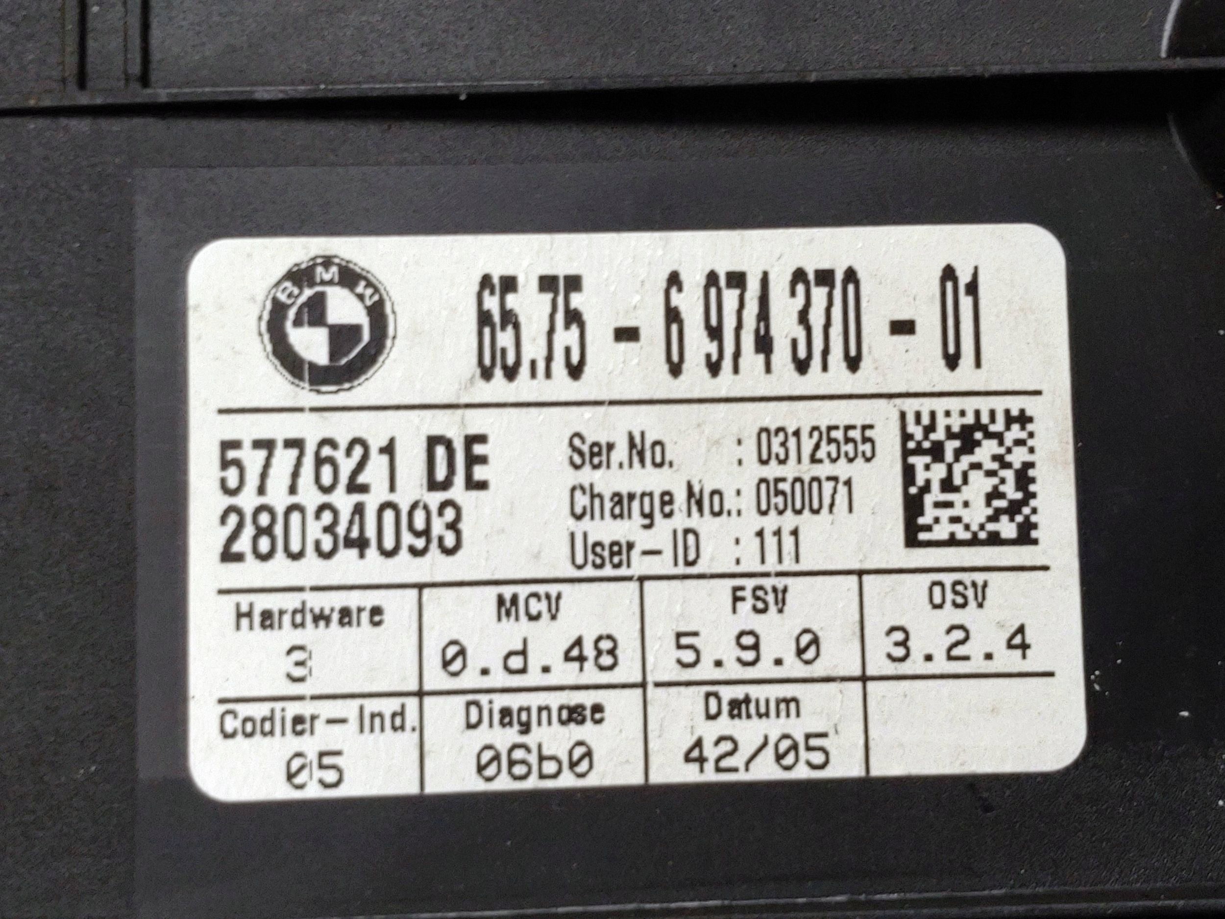 BMW 5 E60 E61 2008 Liiketunnistin 6974370 image 7